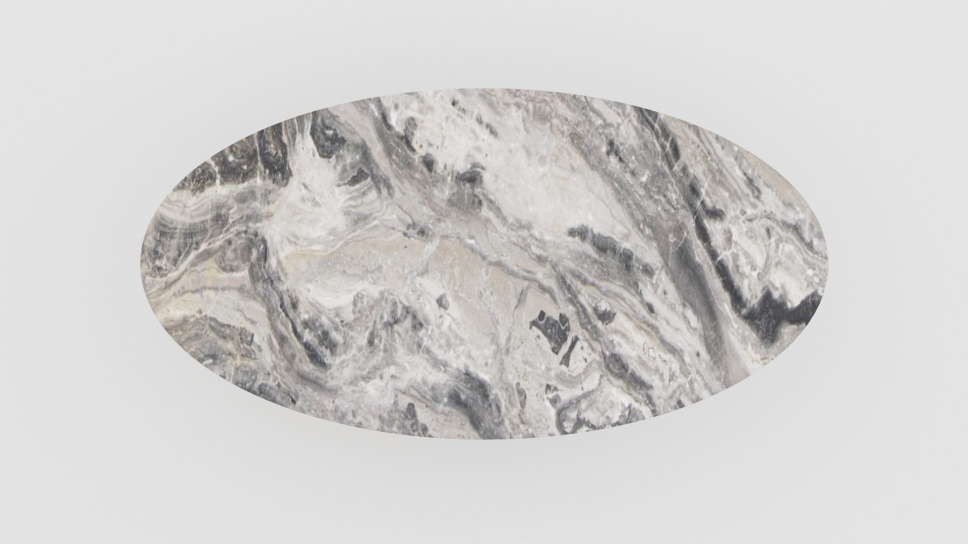 Ovale marmeren eettafel Matrix Farfalle Arabescato Orobico Grigio - Afbeelding 3