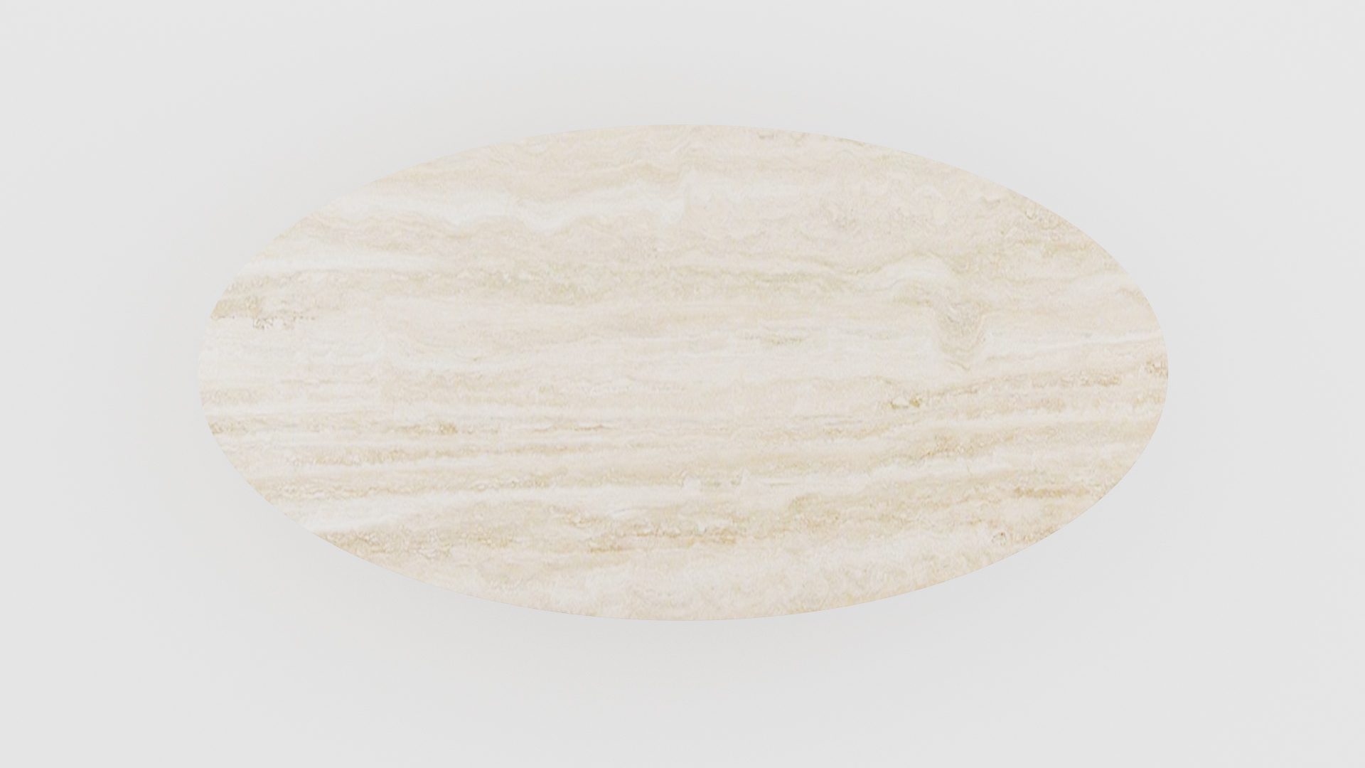 Ovale marmeren eettafel Matrix Farfalle - Travertino Chiaro - Afbeelding 3