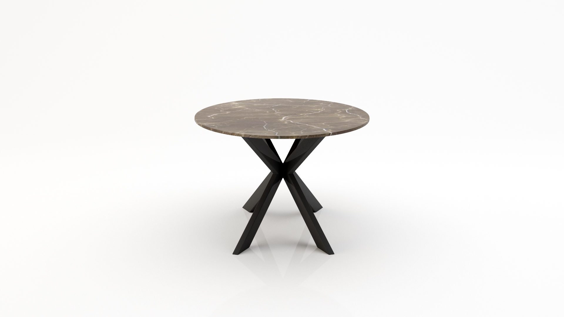 Ovale marmeren eettafel Matrix Farfalle - Royal Brown - Afbeelding 2