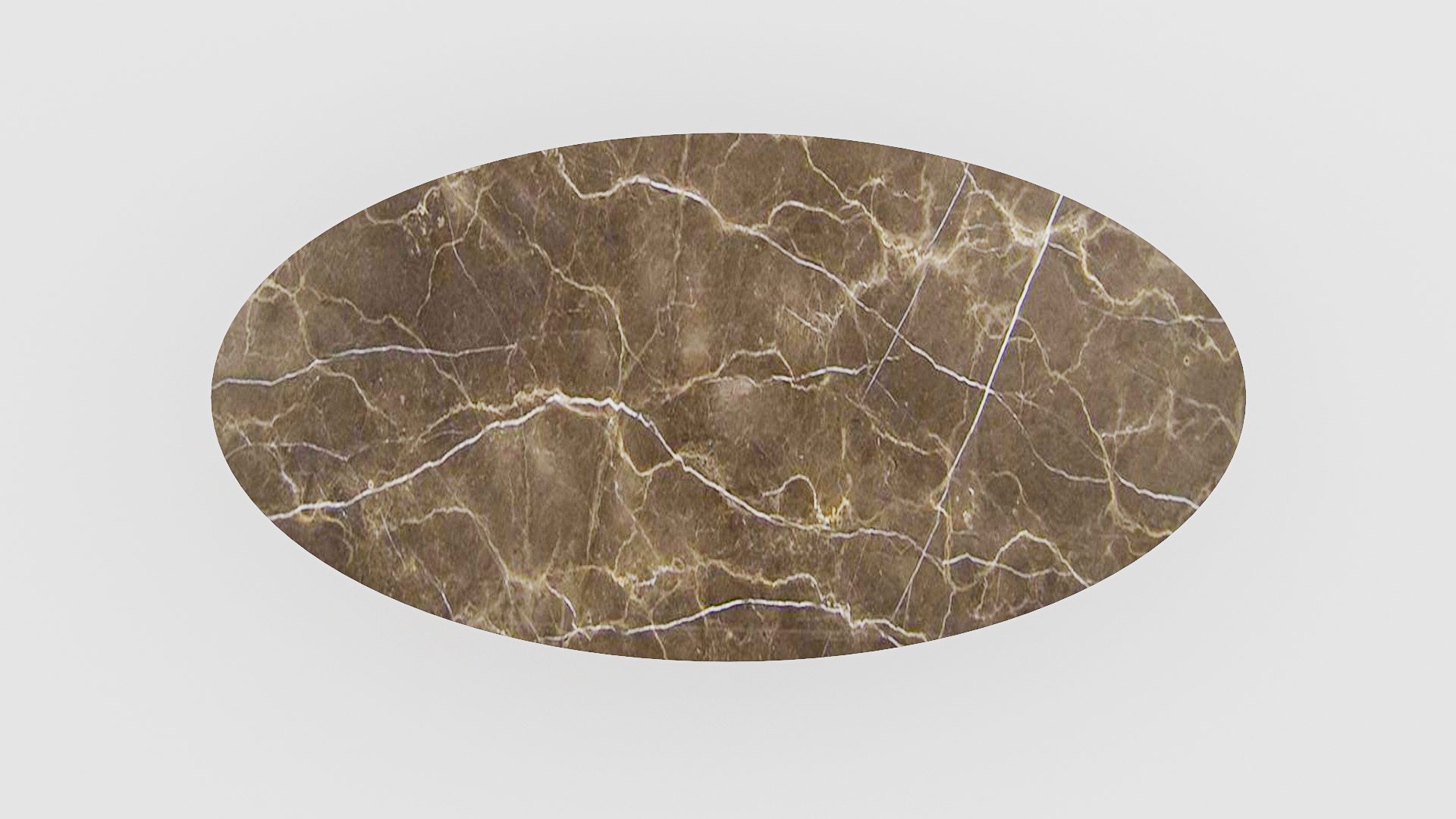 Ovale marmeren eettafel Matrix Farfalle - Royal Brown - Afbeelding 3