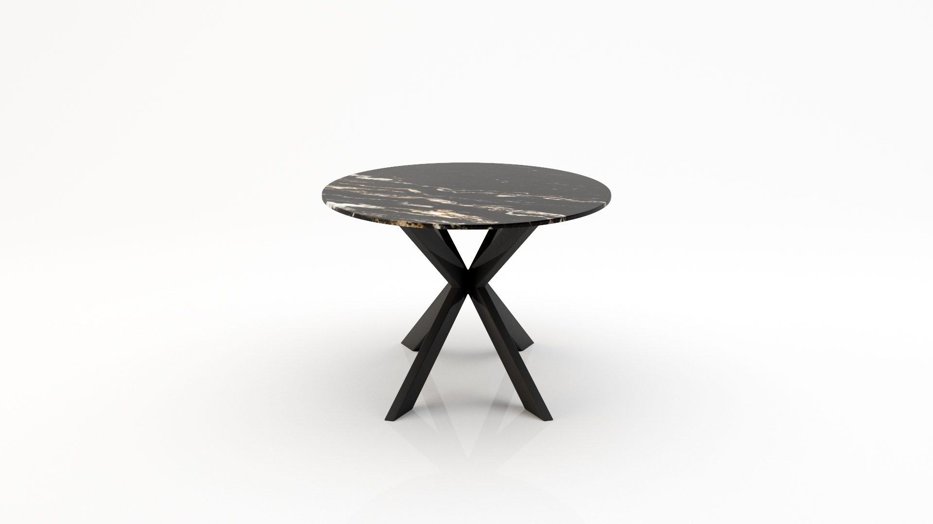 Ovale marmeren eettafel Matrix Farfalle - Titanium - Afbeelding 2