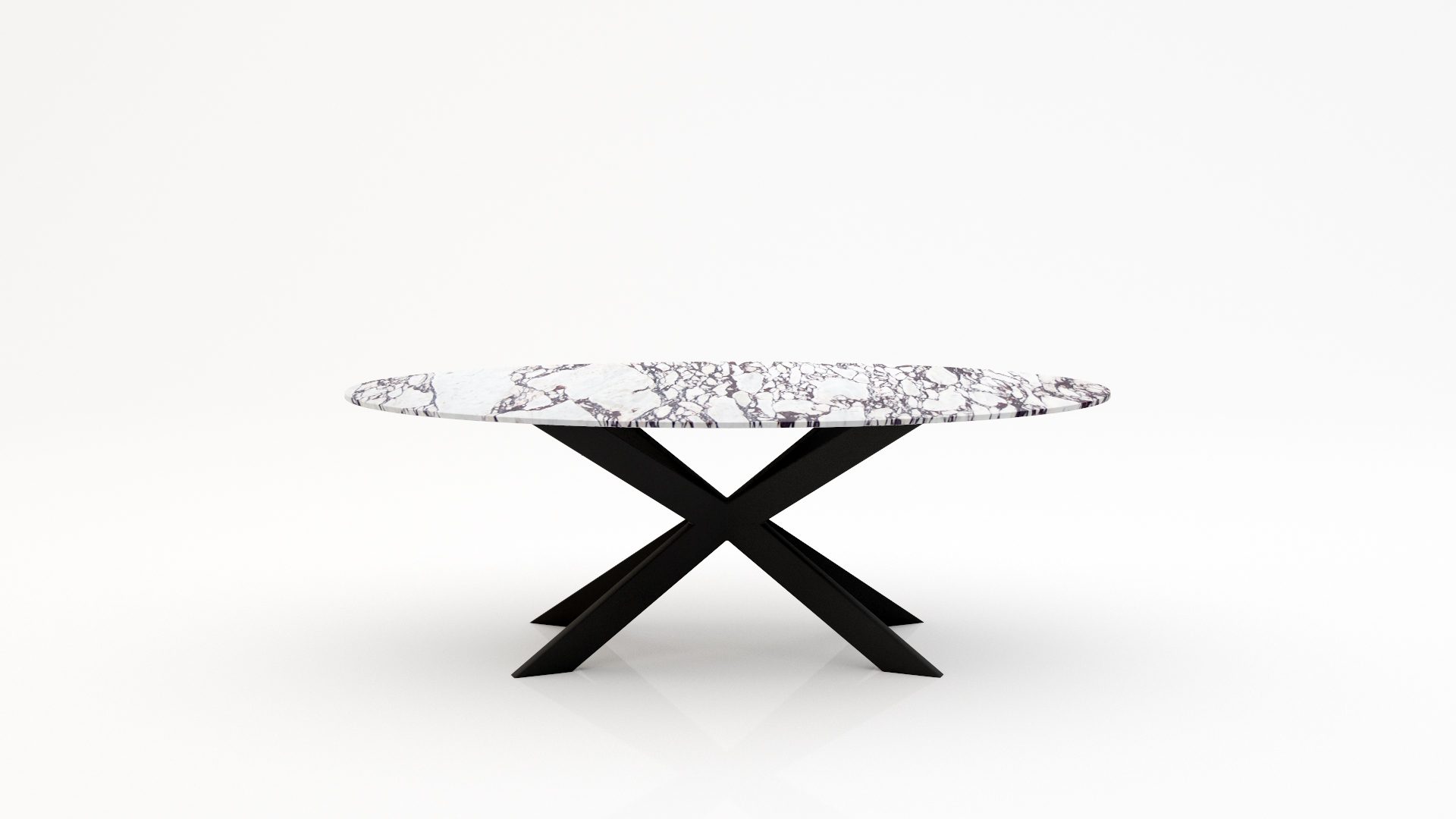 Ovale marmeren eettafel Matrix Farfalle - Calcatta Viola - 260x130cm