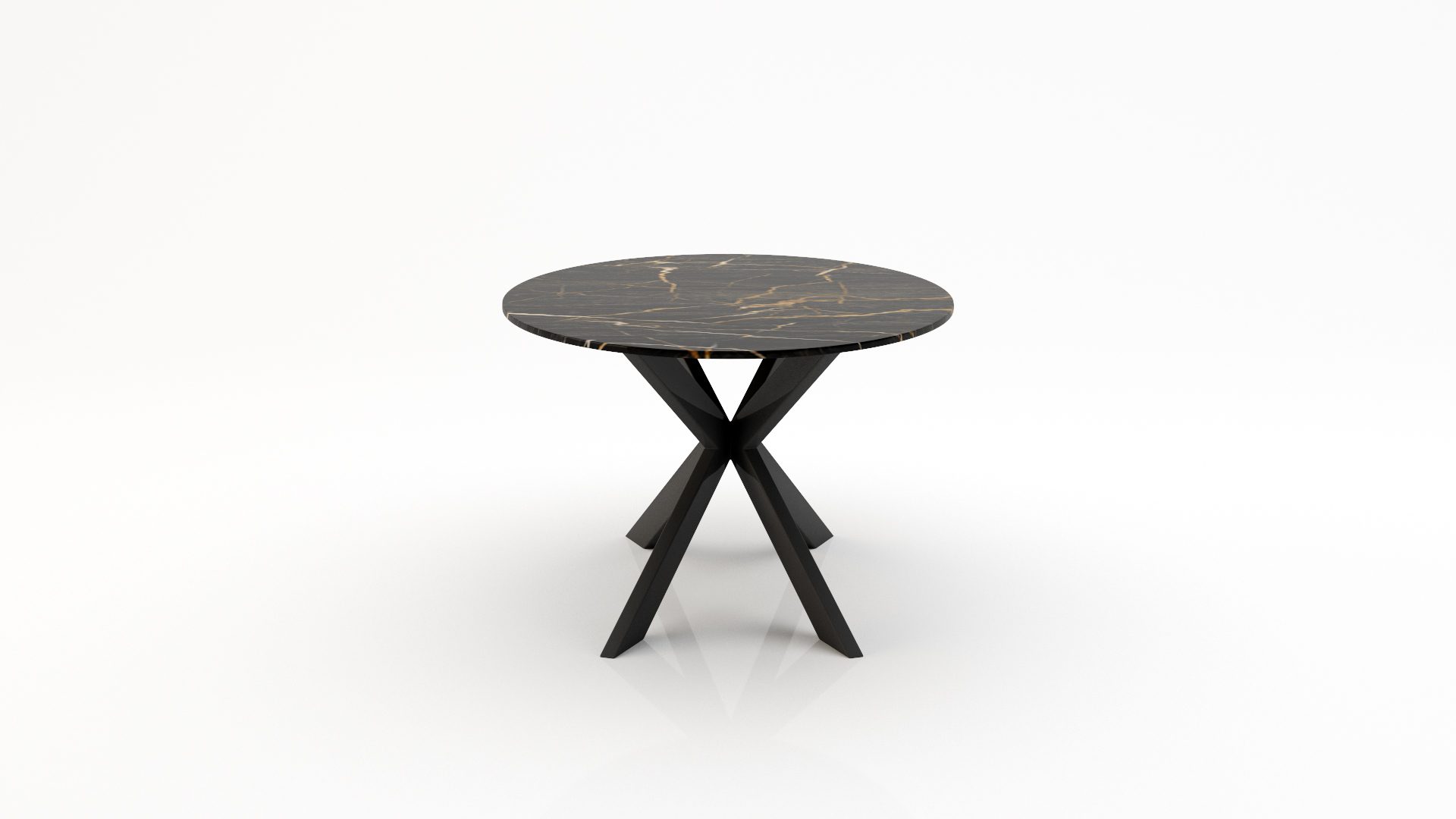 Ovale marmeren eettafel Matrix Farfalle Nero saint port laurent - Afbeelding 2