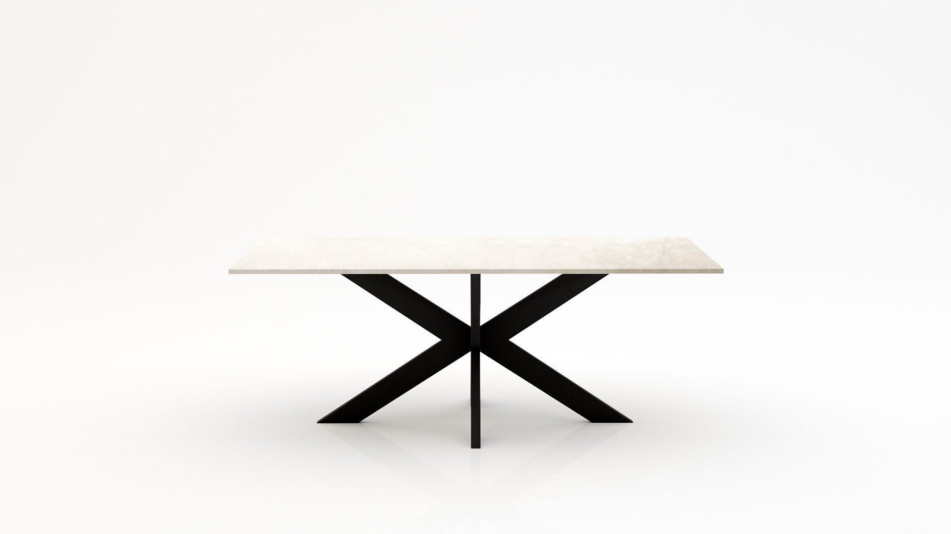 Rechthoekige marmeren eettafel Matrix normale - Botticino Semi Classico - 260x100cm