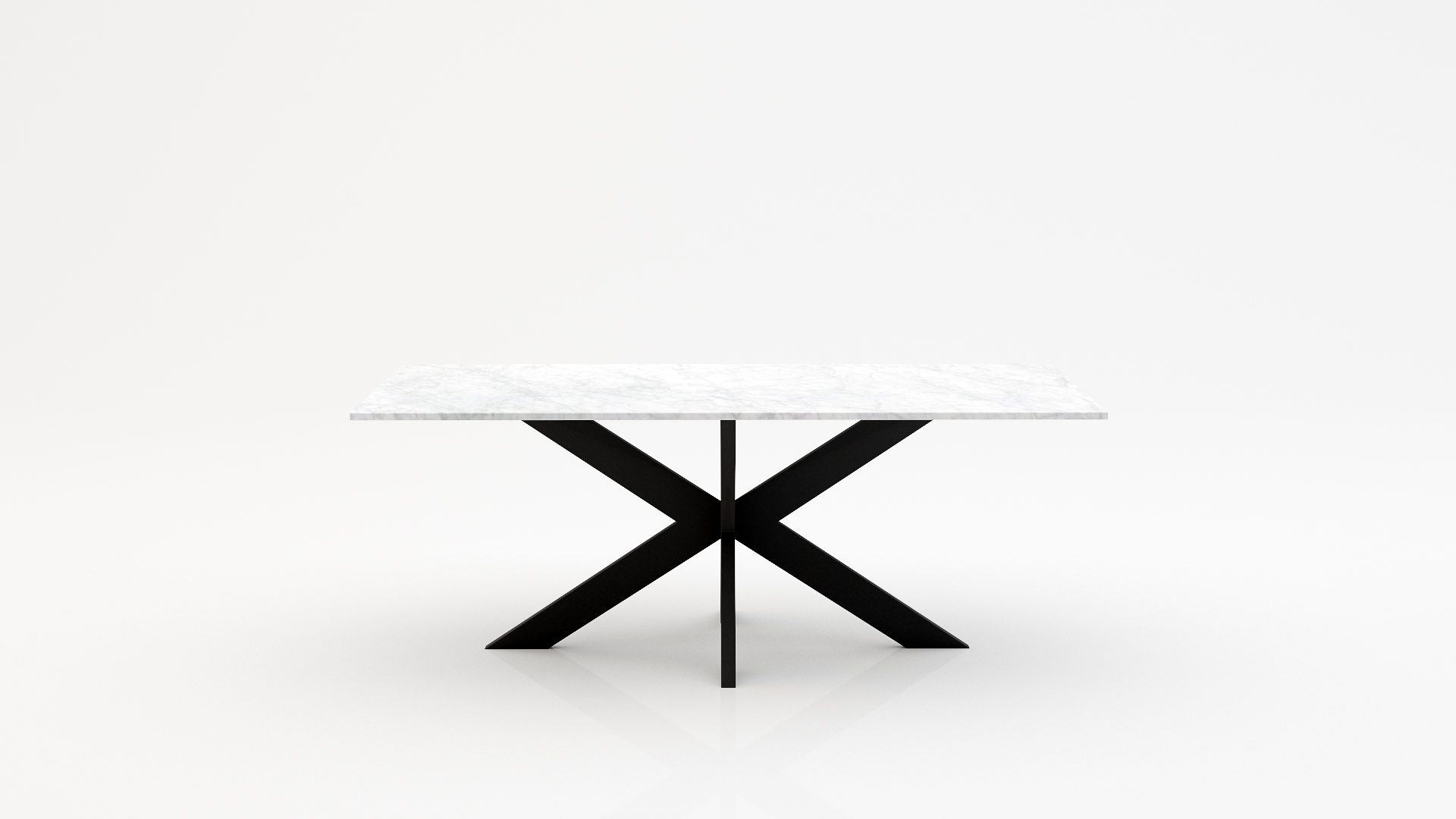 Rechthoekige marmeren eettafel Matrix normale - Bianco Carrara CD CHIARO - 260x100cm