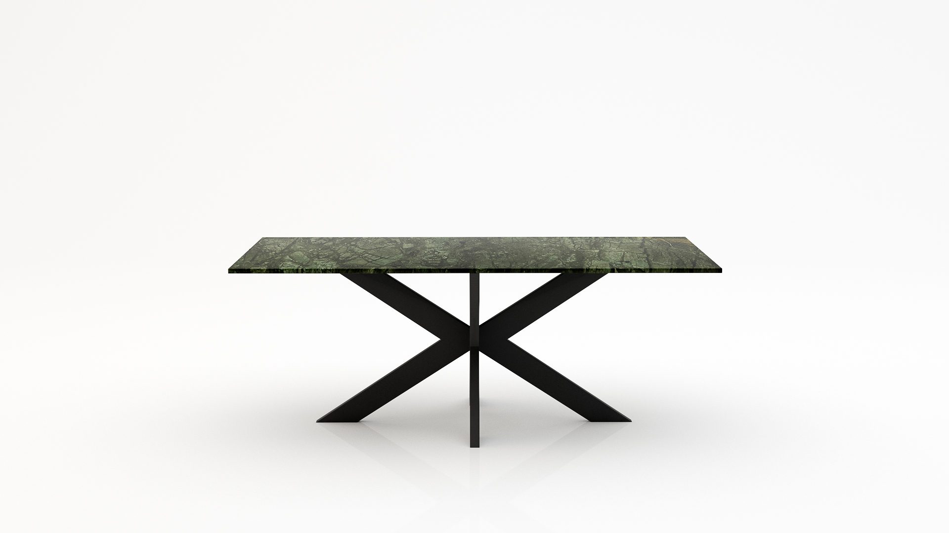 Rechthoekige marmeren eettafel Matrix normale - Verde Guatemala - 260x100cm