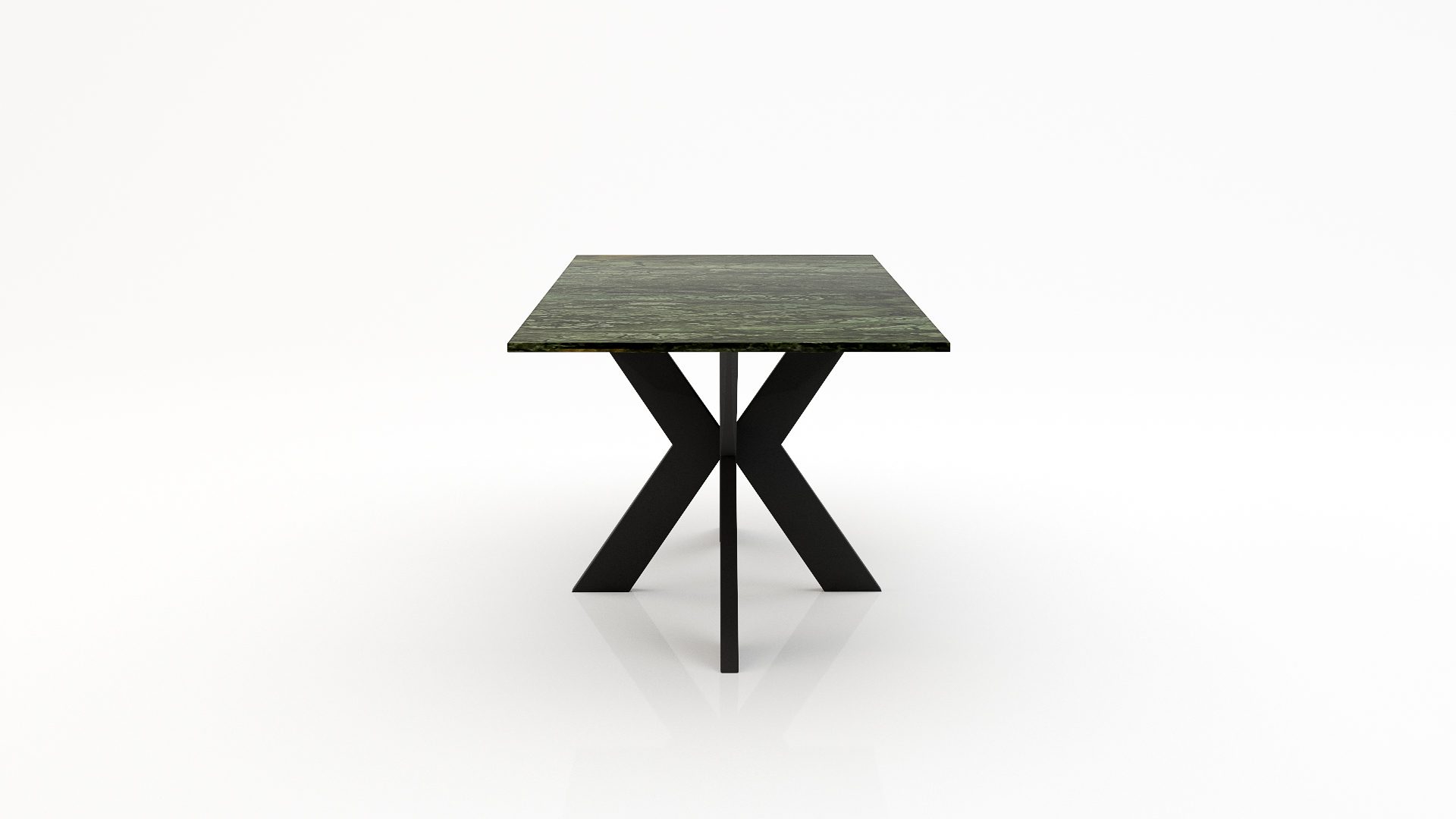 Rechthoekige marmeren eettafel Matrix normale Verde Guatemala - Afbeelding 3