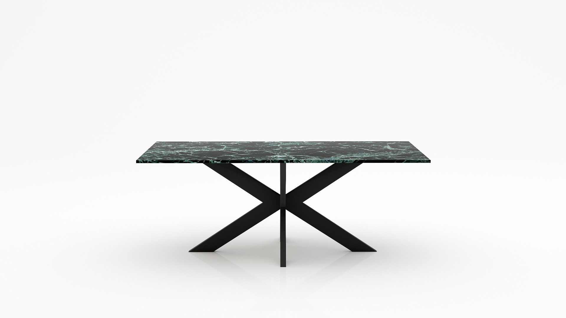 Rechthoekige marmeren eettafel Matrix normale - Verde rameggiato - 260x100cm
