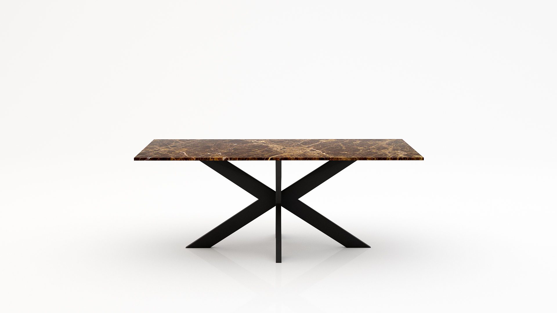 Rechthoekige marmeren eettafel Matrix normale - Emperador dark - 260x100cm