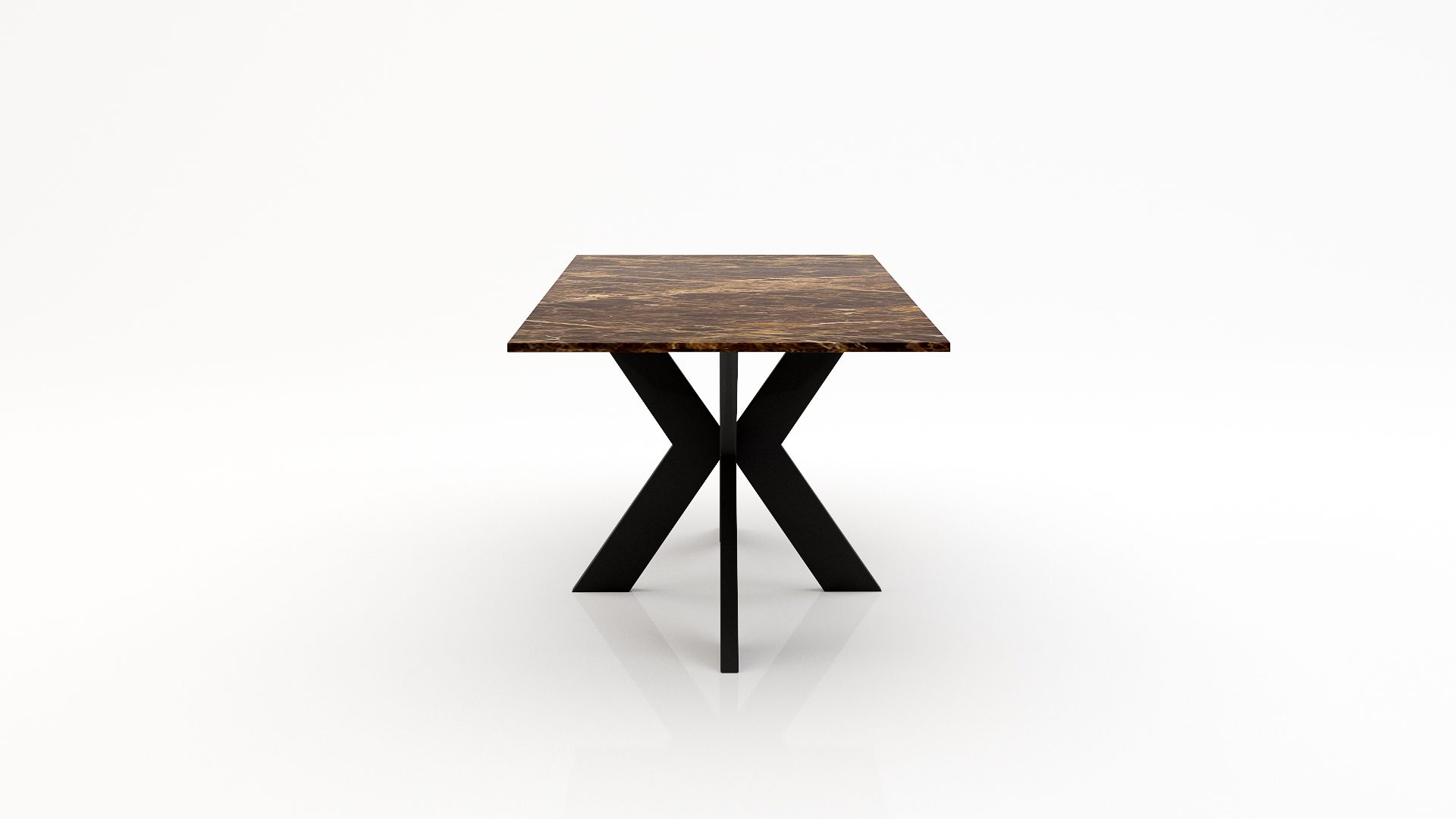 Rechthoekige marmeren eettafel Matrix normale Emperador dark - Afbeelding 3