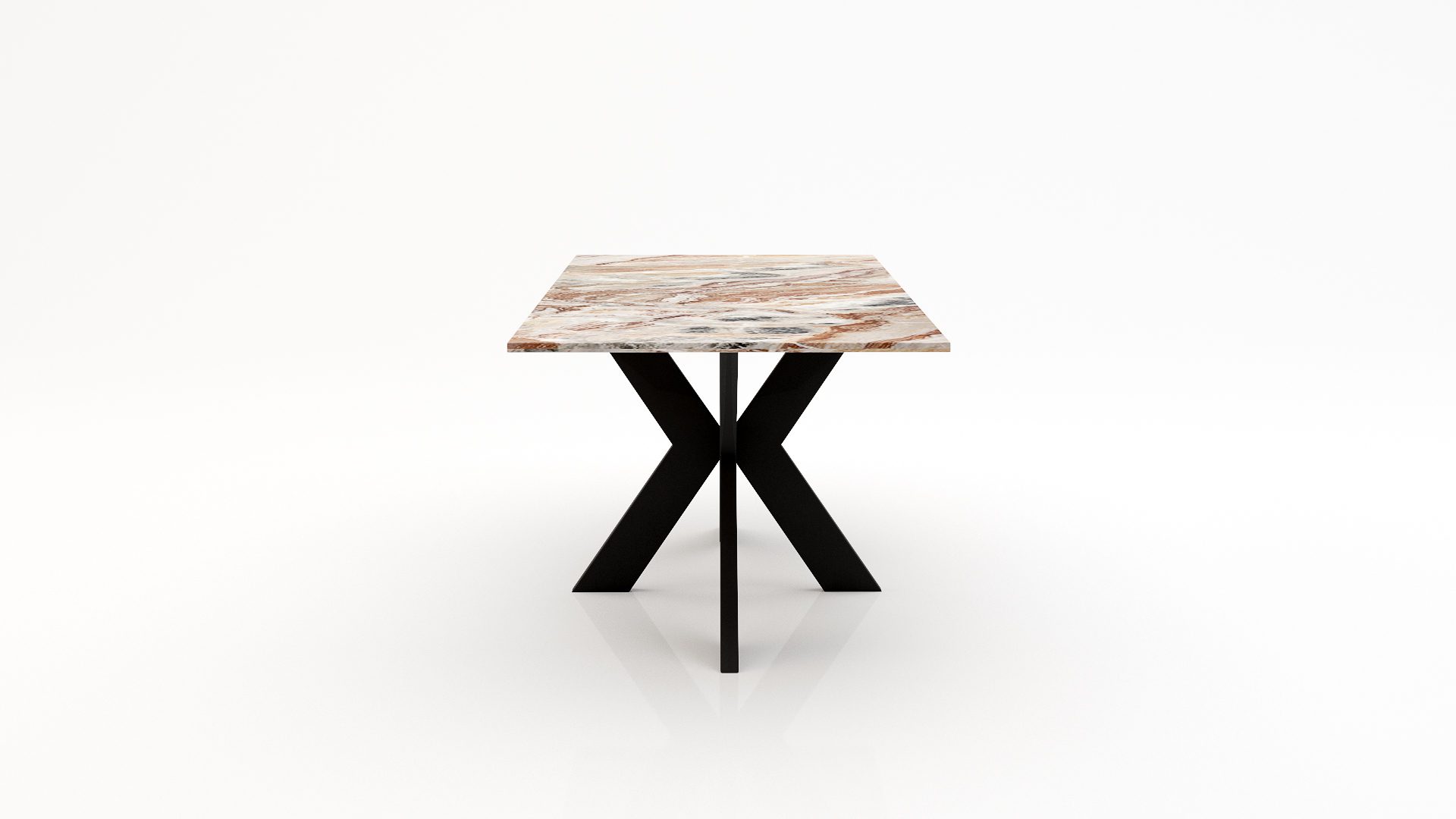 Rechthoekige marmeren eettafel Matrix normale Arabescato Orobico Rosso - Afbeelding 3