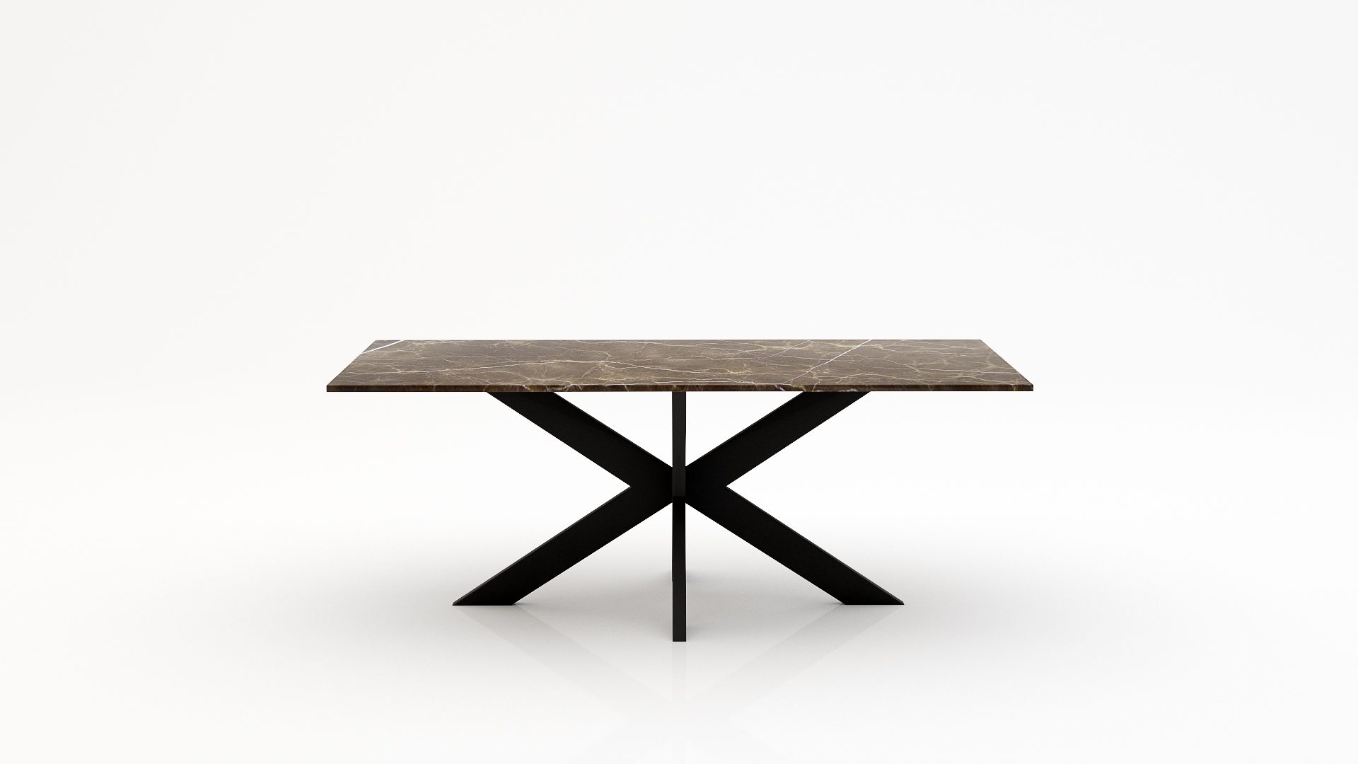 Rechthoekige marmeren eettafel Matrix normale - Royal Brown - 260x100cm