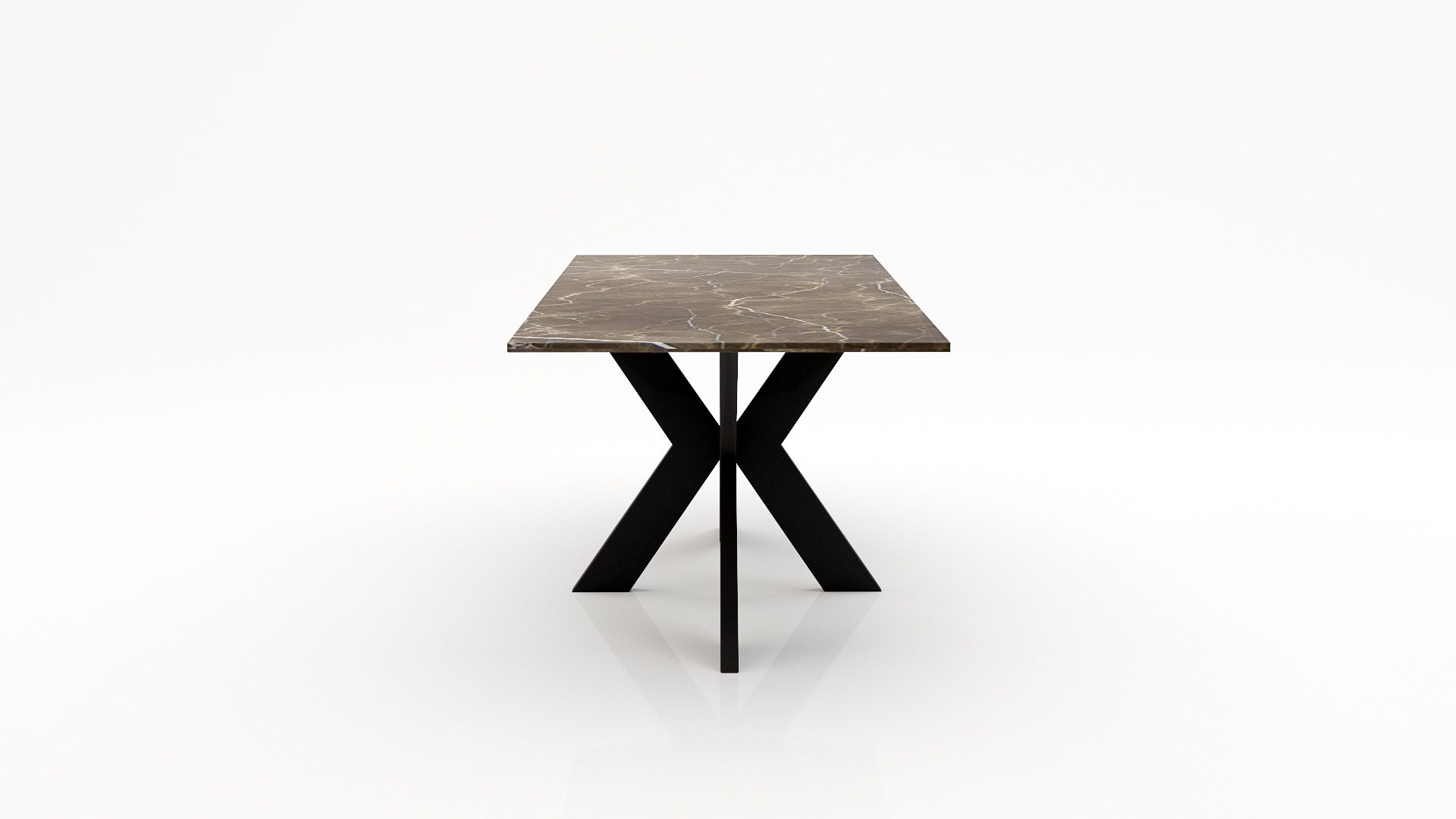 Rechthoekige marmeren eettafel Matrix normale - Royal Brown - Afbeelding 3