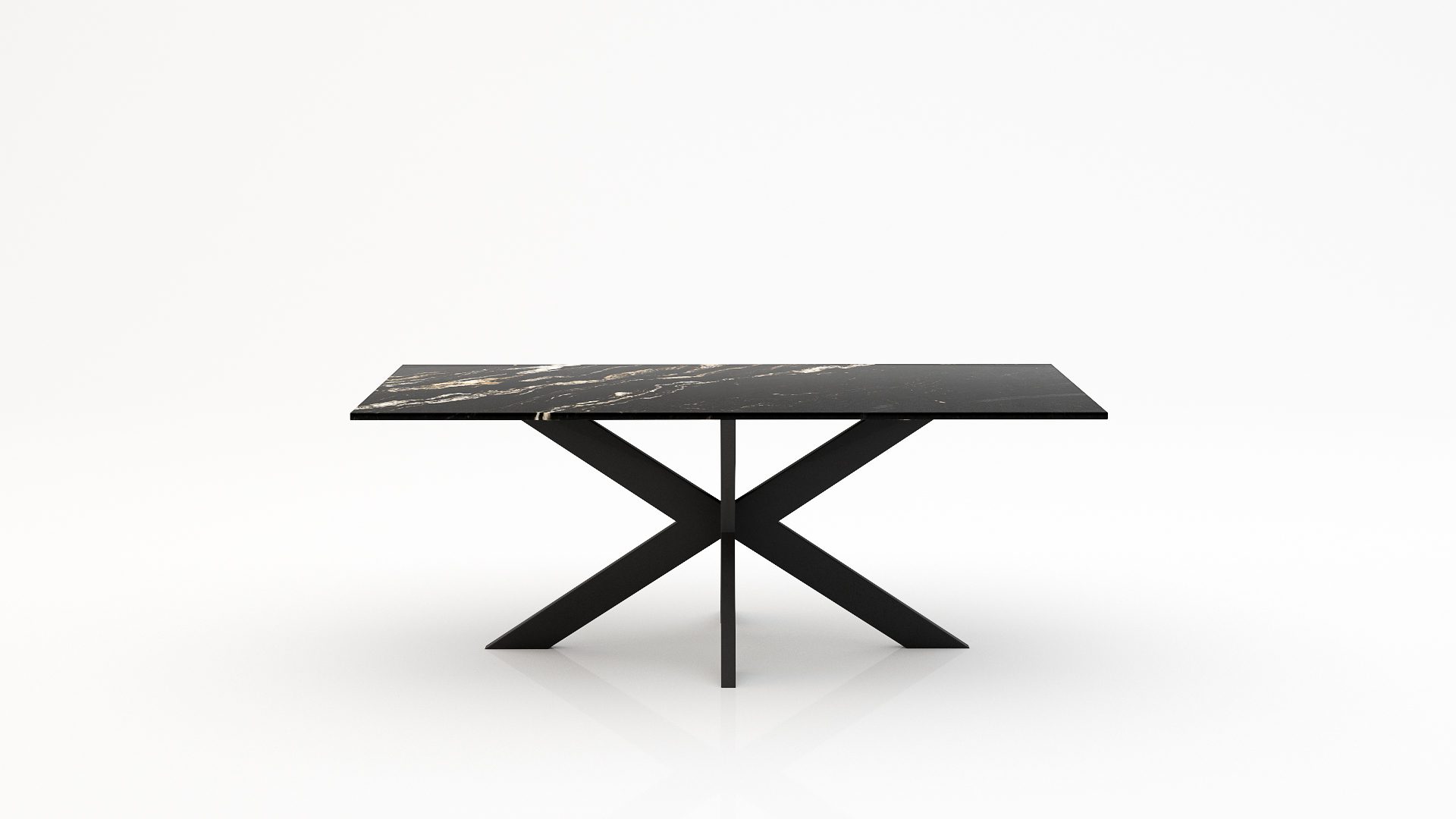 Rechthoekige marmeren eettafel Matrix normale - Titanium - 260x100cm