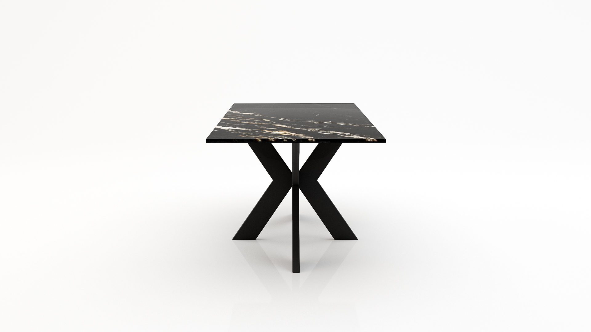 Rechthoekige marmeren eettafel Matrix normale - Titanium - Afbeelding 3