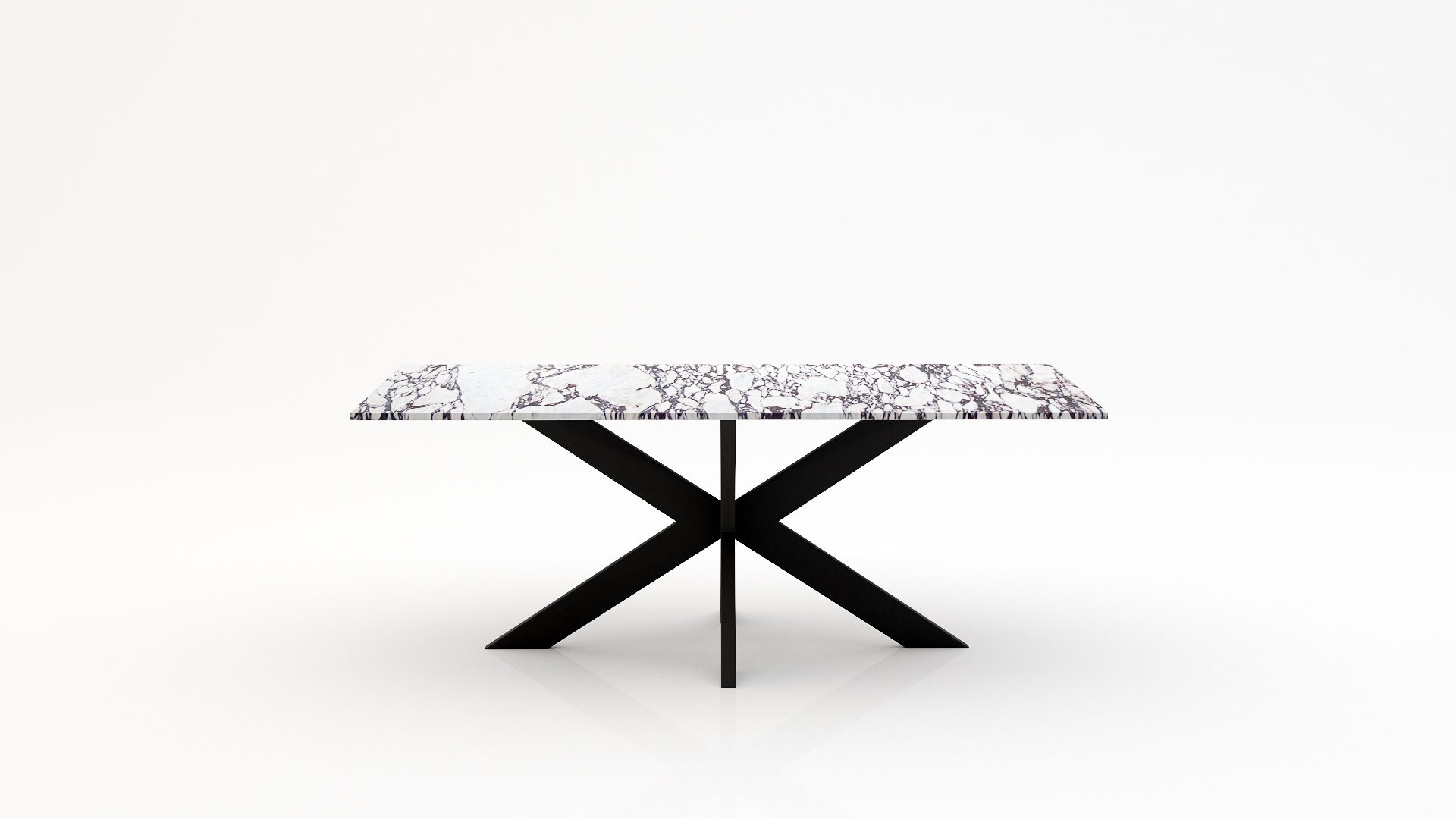 Rechthoekige marmeren eettafel Matrix normale - Calcatta Viola - 260x100cm