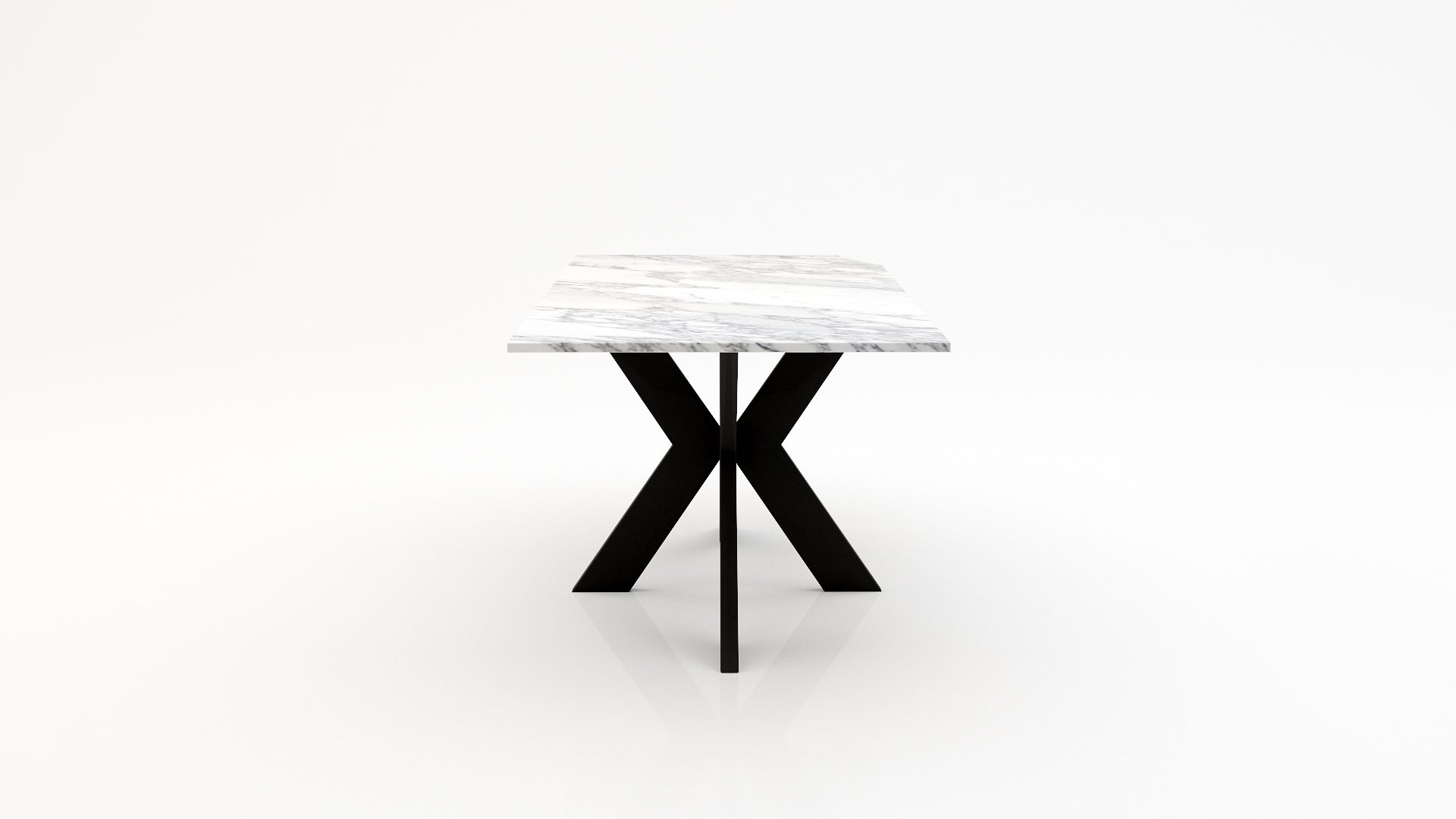 Rechthoekige marmeren eettafel Matrix normale Arabescato Carrara - Afbeelding 3