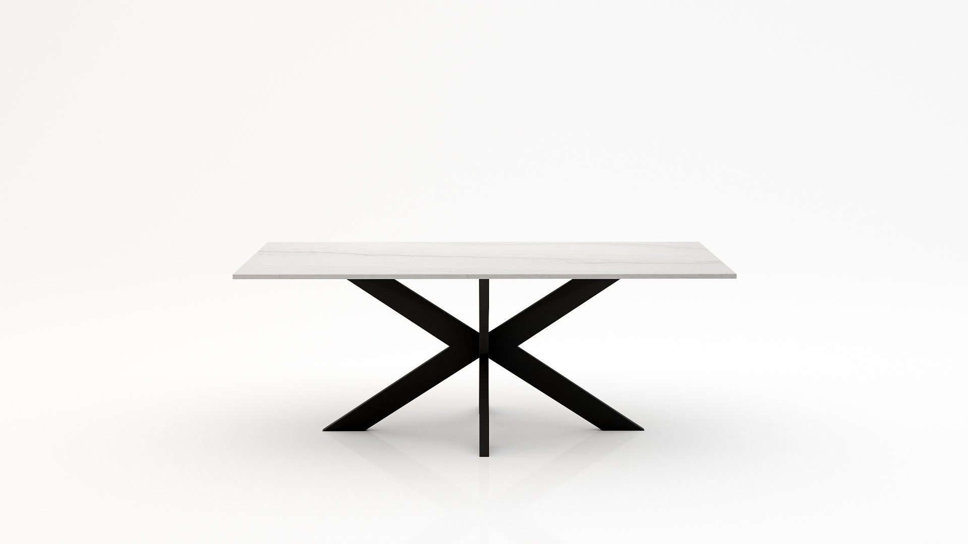 Rechthoekige marmeren eettafel Matrix normale - Mont Blanc Quartzite - 260x100cm