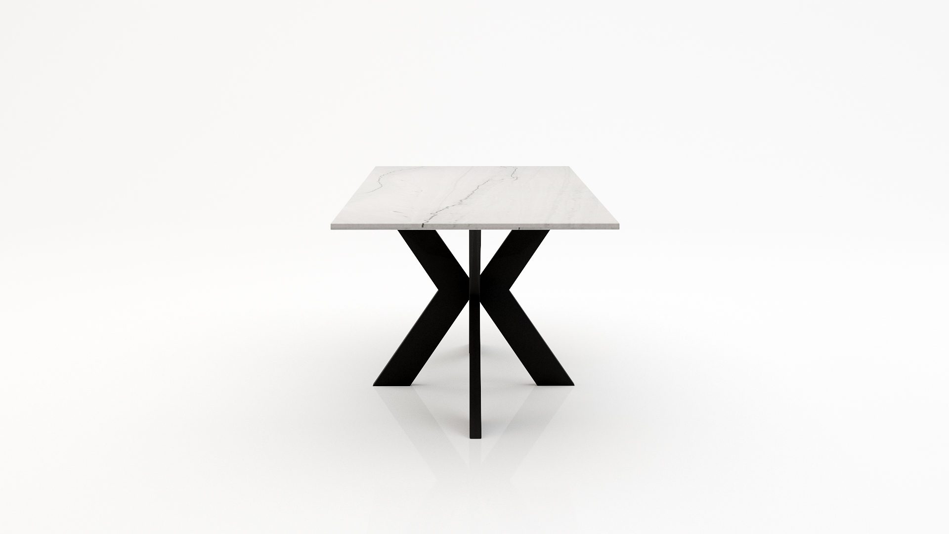 Rechthoekige marmeren eettafel Matrix normale Mont Blanc Quartzite - Afbeelding 3