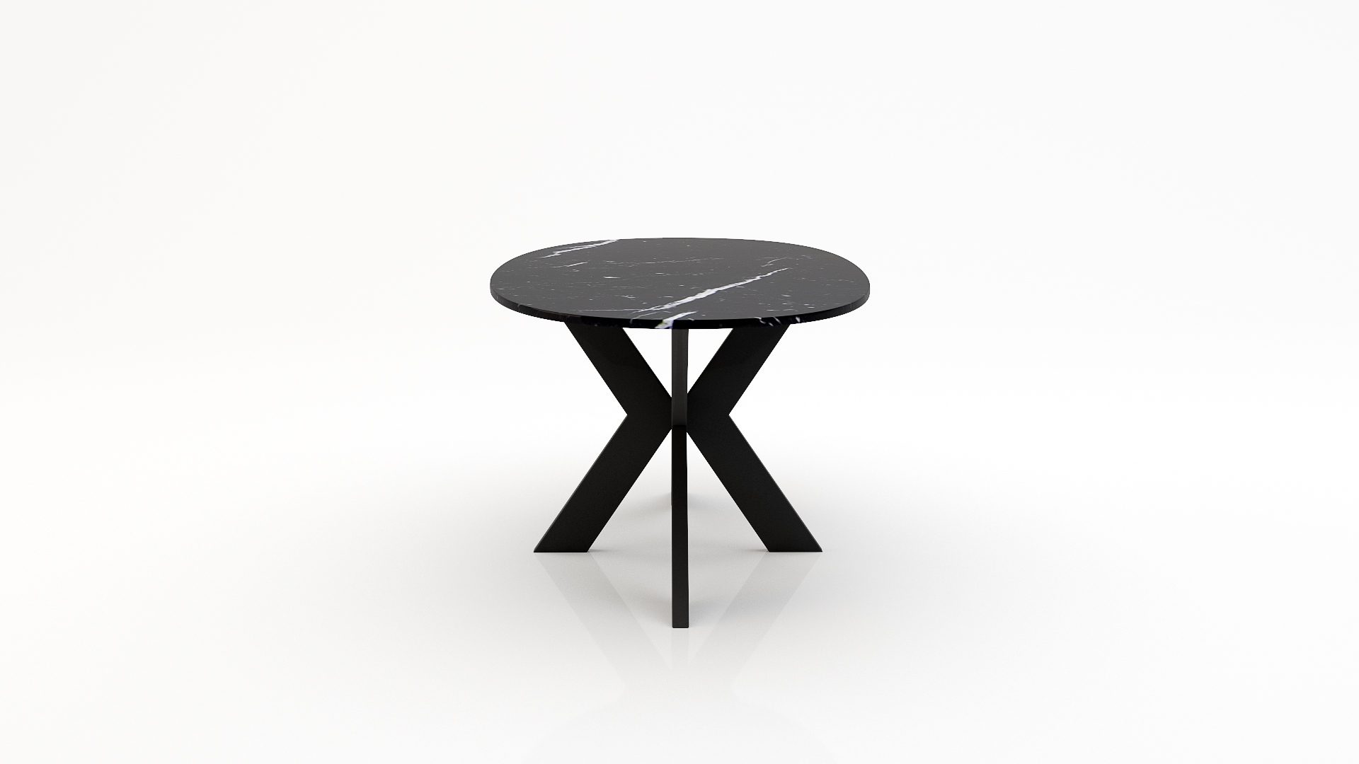 Ovale marmeren eettafel Matrix normale - Nero Marquina - Afbeelding 3