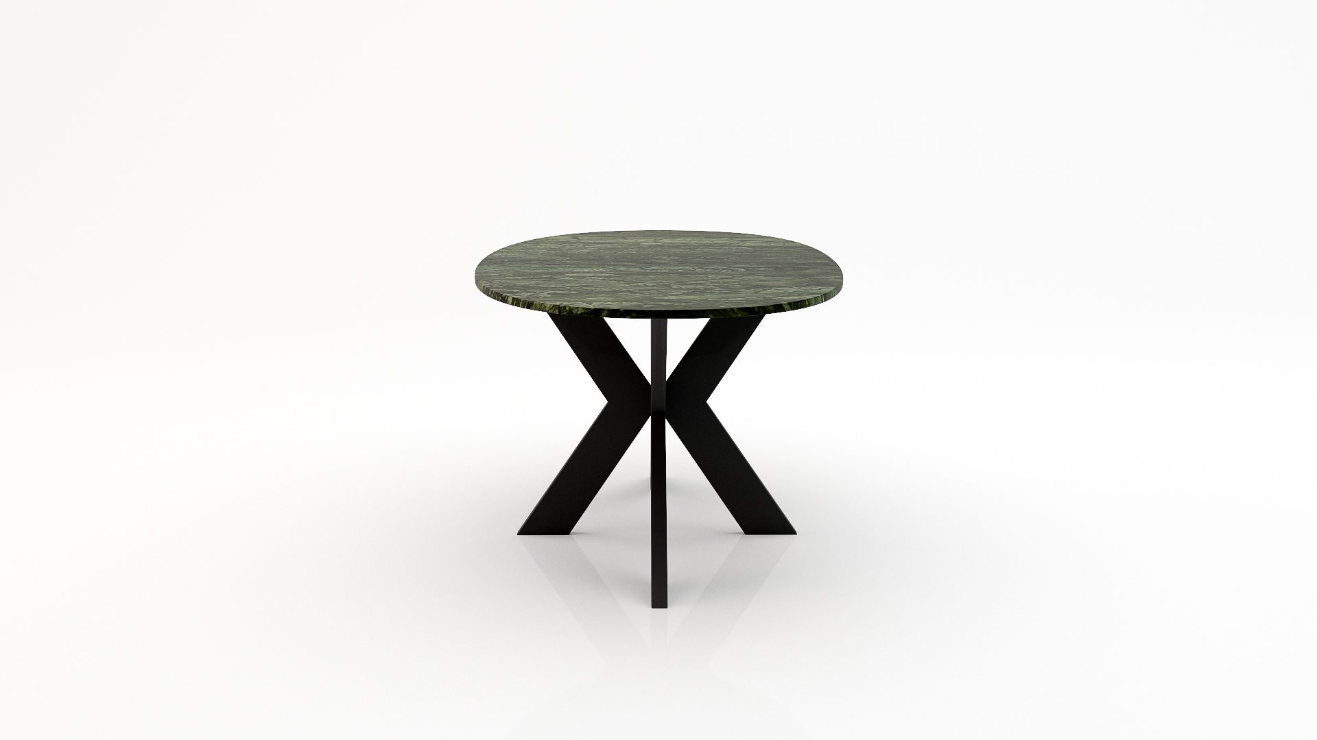 Ovale marmeren eettafel Matrix normale - Verde Guatemala - Afbeelding 3