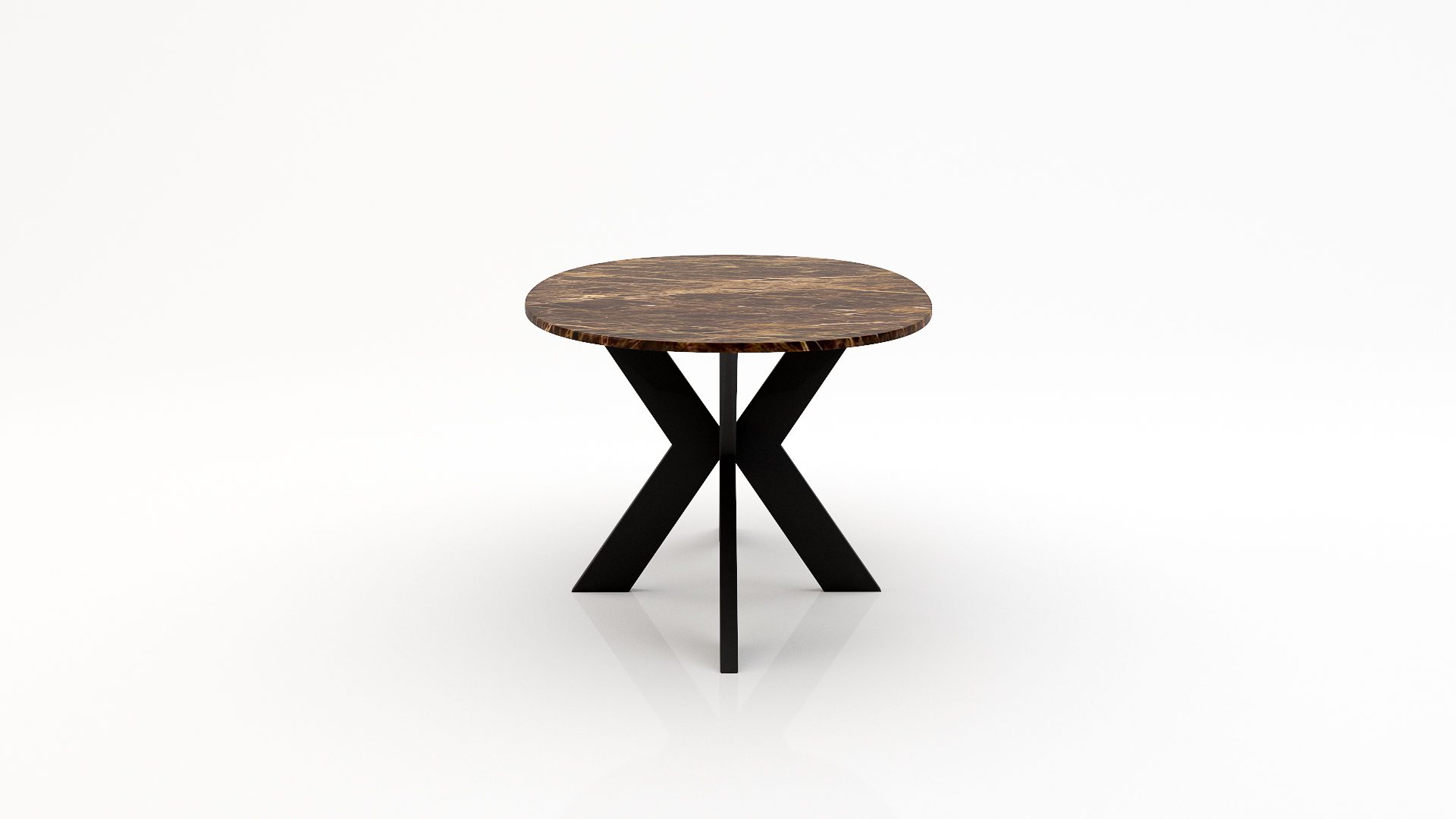 Ovale marmeren eettafel Matrix normale - Emperador dark - Afbeelding 3