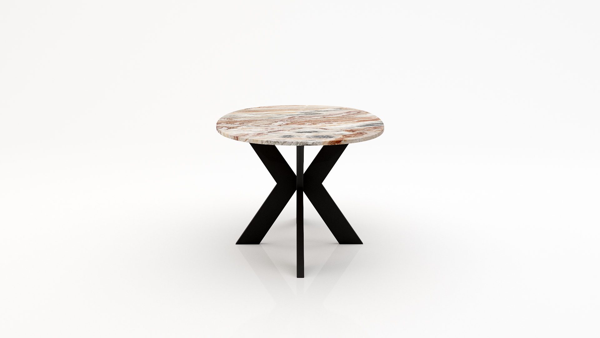 Ovale marmeren eettafel Matrix normale Arabescato Orobico Rosso - Afbeelding 3