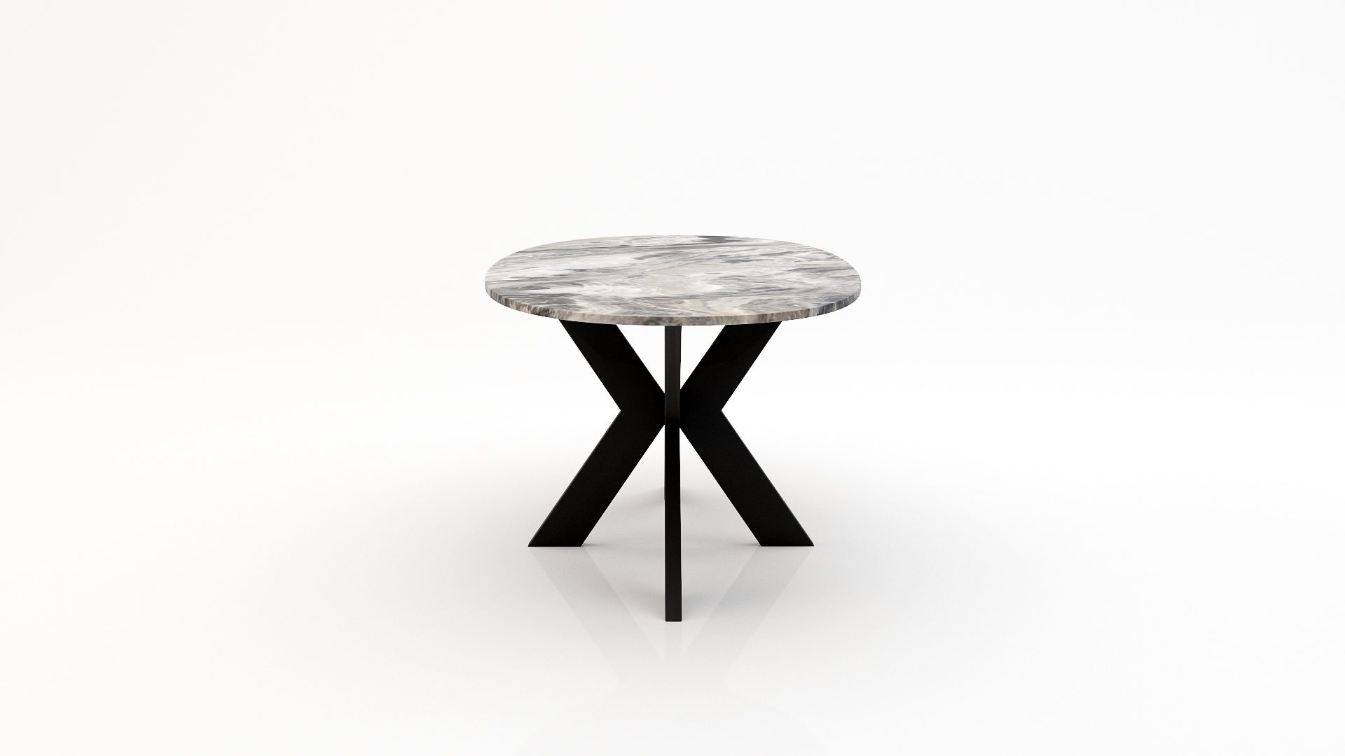 Ovale marmeren eettafel Matrix normale Arabescato Orobico Grigio - Afbeelding 3