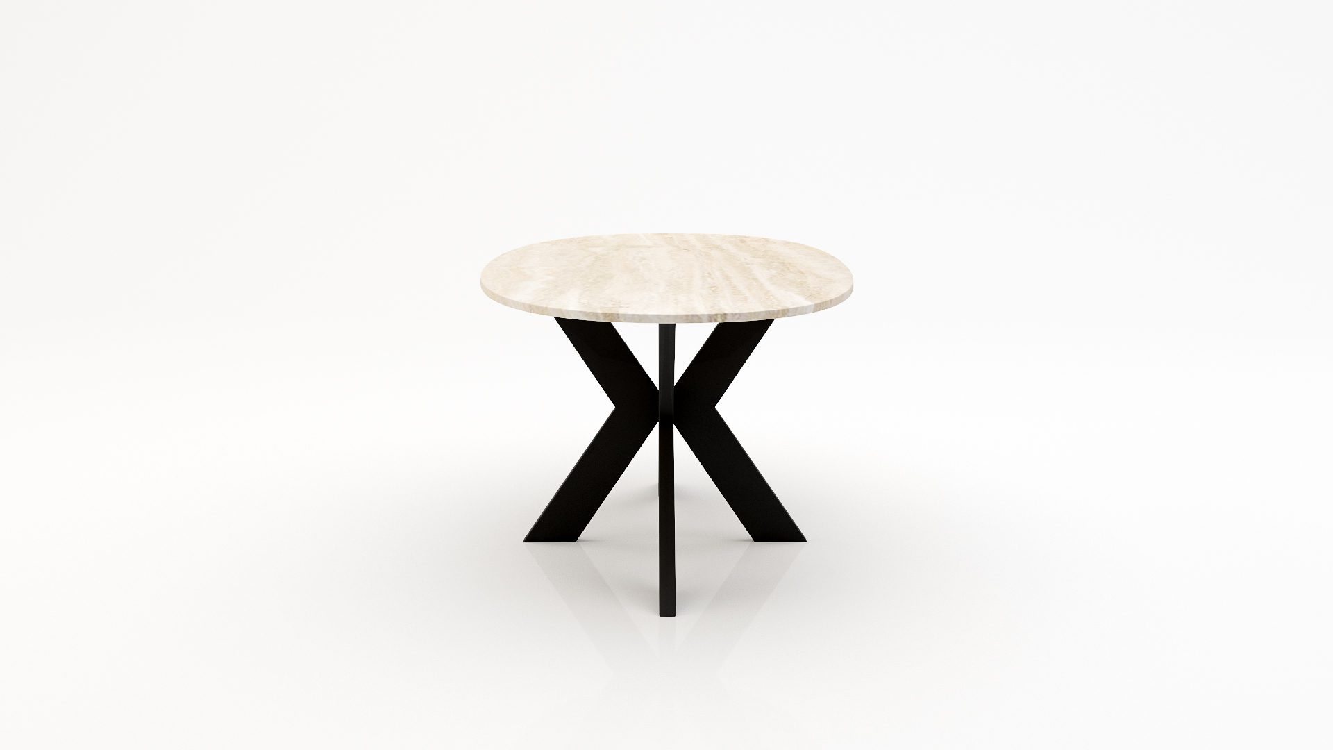 Ovale marmeren eettafel Matrix normale - Travertino Chiaro - Afbeelding 3