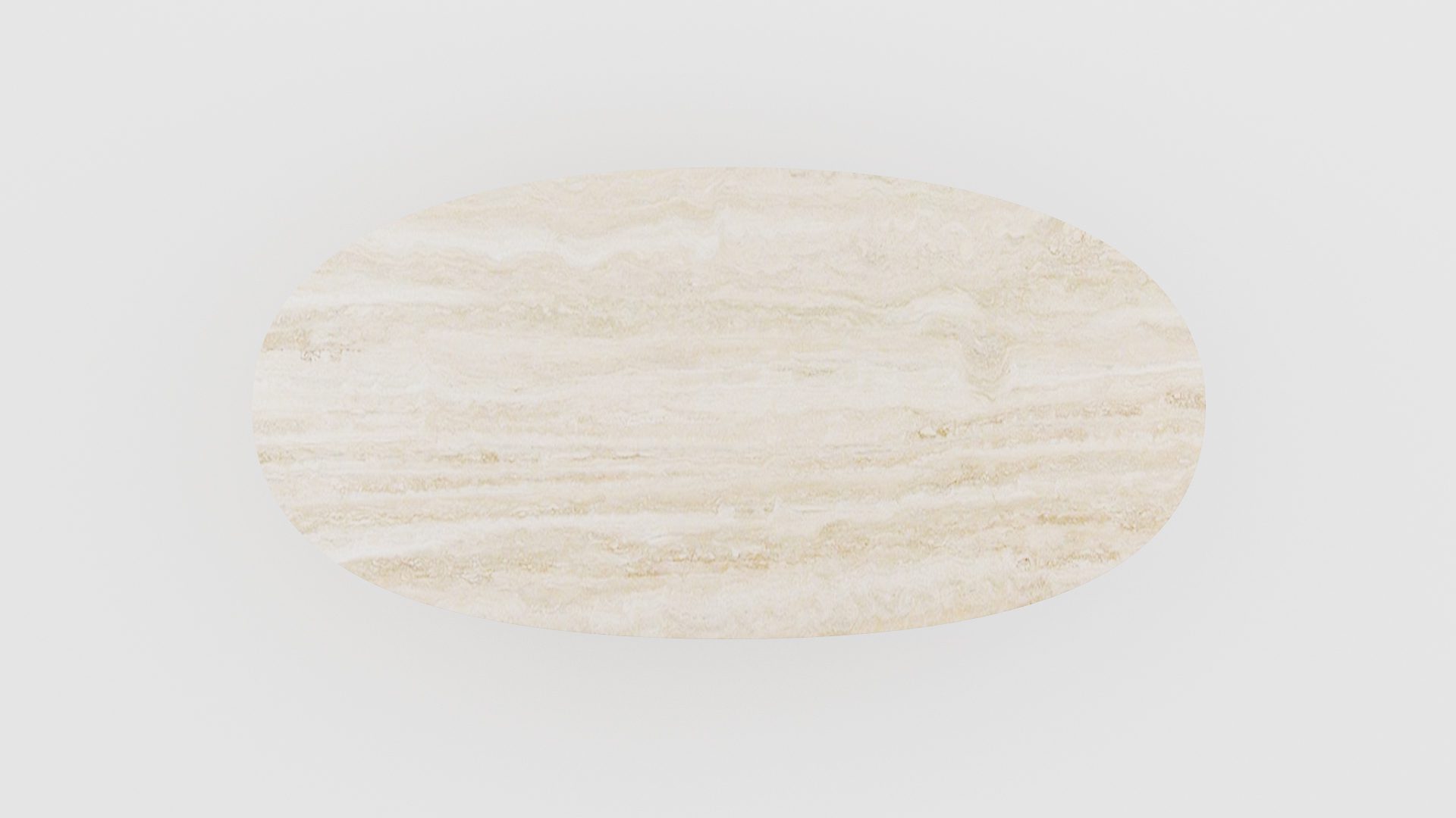 Ovale marmeren eettafel Matrix normale - Travertino Chiaro - Afbeelding 4