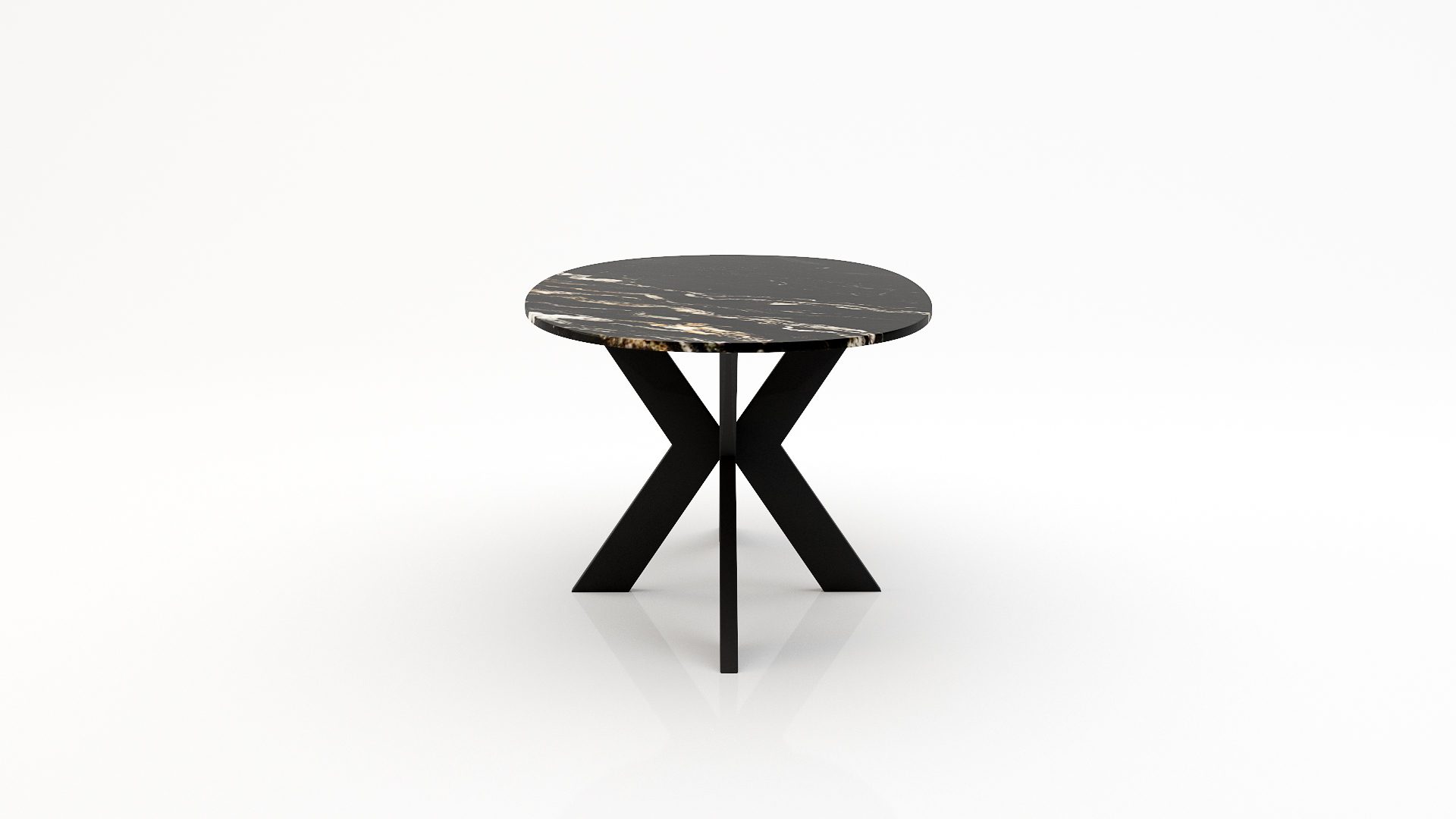 Ovale marmeren eettafel Matrix normale - Titanium - Afbeelding 3