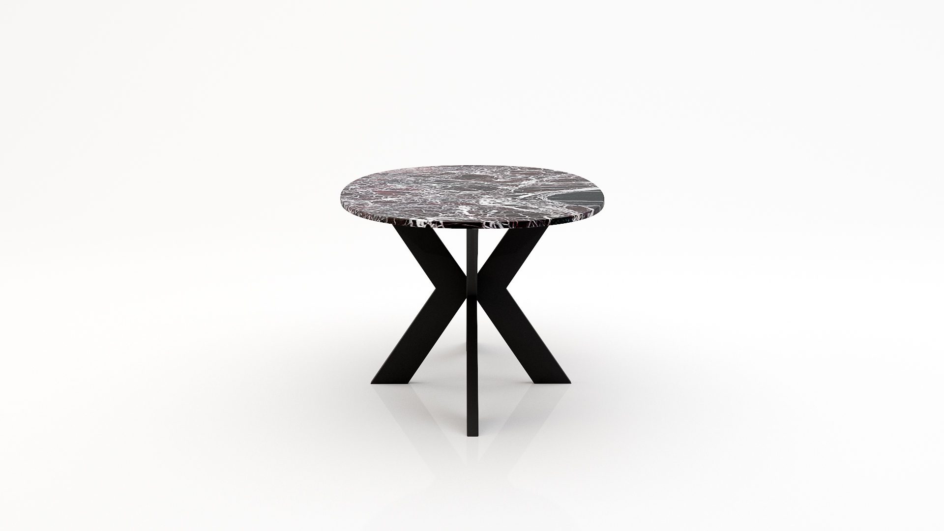 Ovale marmeren eettafel Matrix normale - Rosso Levanto - Afbeelding 3