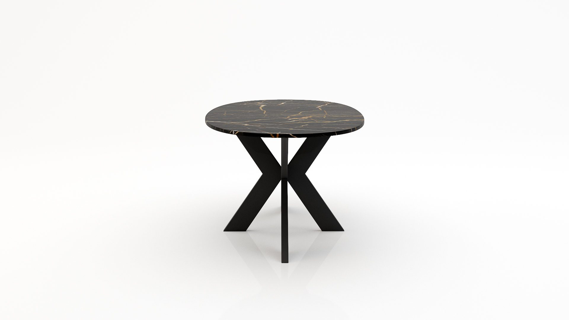 Ovale marmeren eettafel Matrix normale Nero saint port laurent - Afbeelding 3