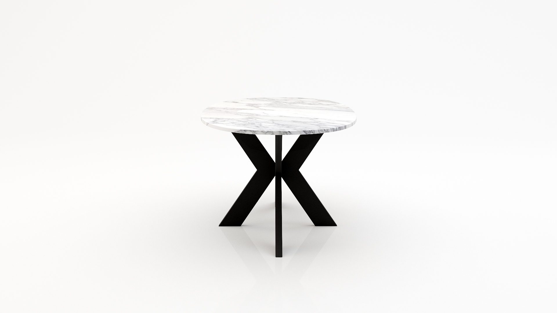 Ovale marmeren eettafel Matrix normale - Arabescato Carrara - Afbeelding 3