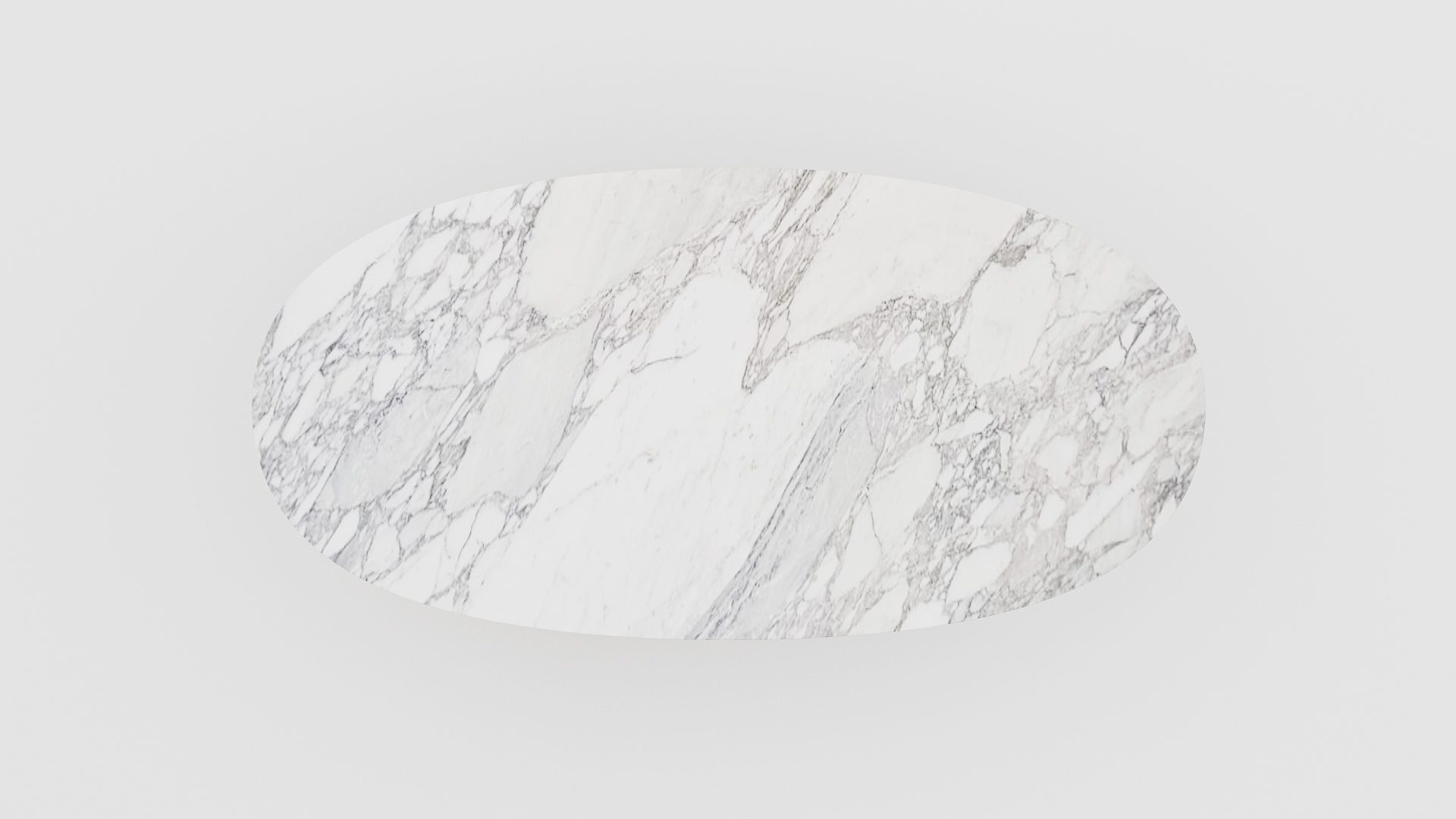 Ovale marmeren eettafel Matrix normale - Arabescato Carrara - Afbeelding 4