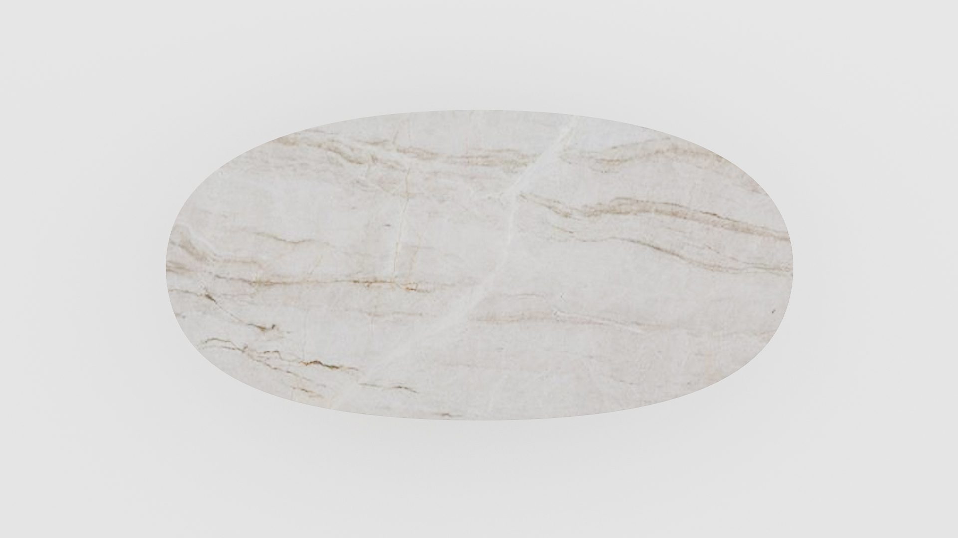 Ovale marmeren eettafel Matrix normale - Taj Mahal Quartzite - Afbeelding 4