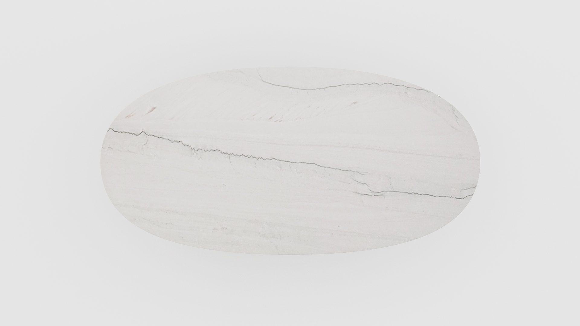 Ovale marmeren eettafel Matrix normale Mont Blanc Quartzite - Afbeelding 4