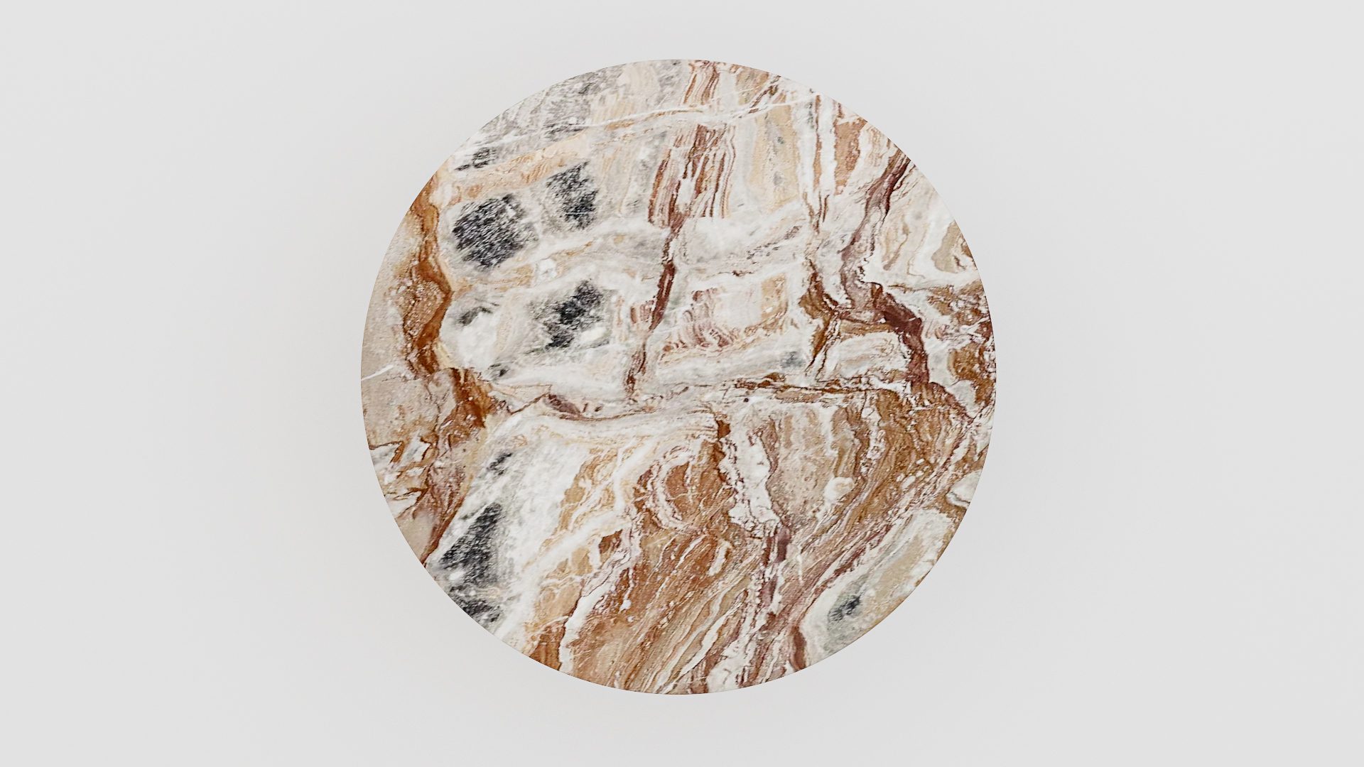 Ronde marmeren eettafel Gelato - Arabescato Orobico Rosso - Afbeelding 3