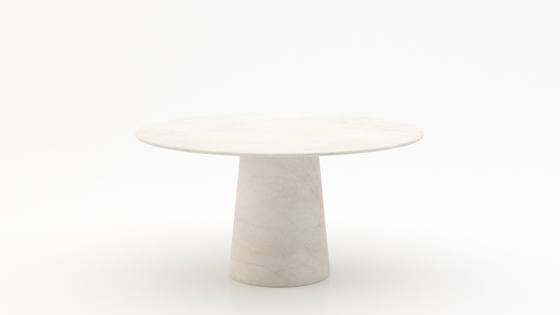 Ronde marmeren eettafel Gelato marmo - Botticino Semi Classico - 170cm