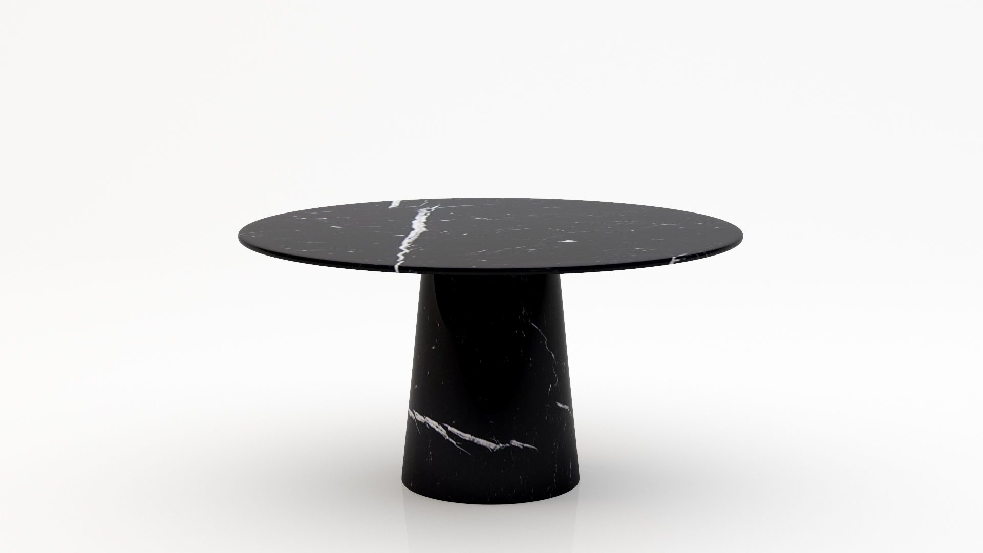 Ronde marmeren eettafel Gelato marmo - Nero Marquina - 170cm