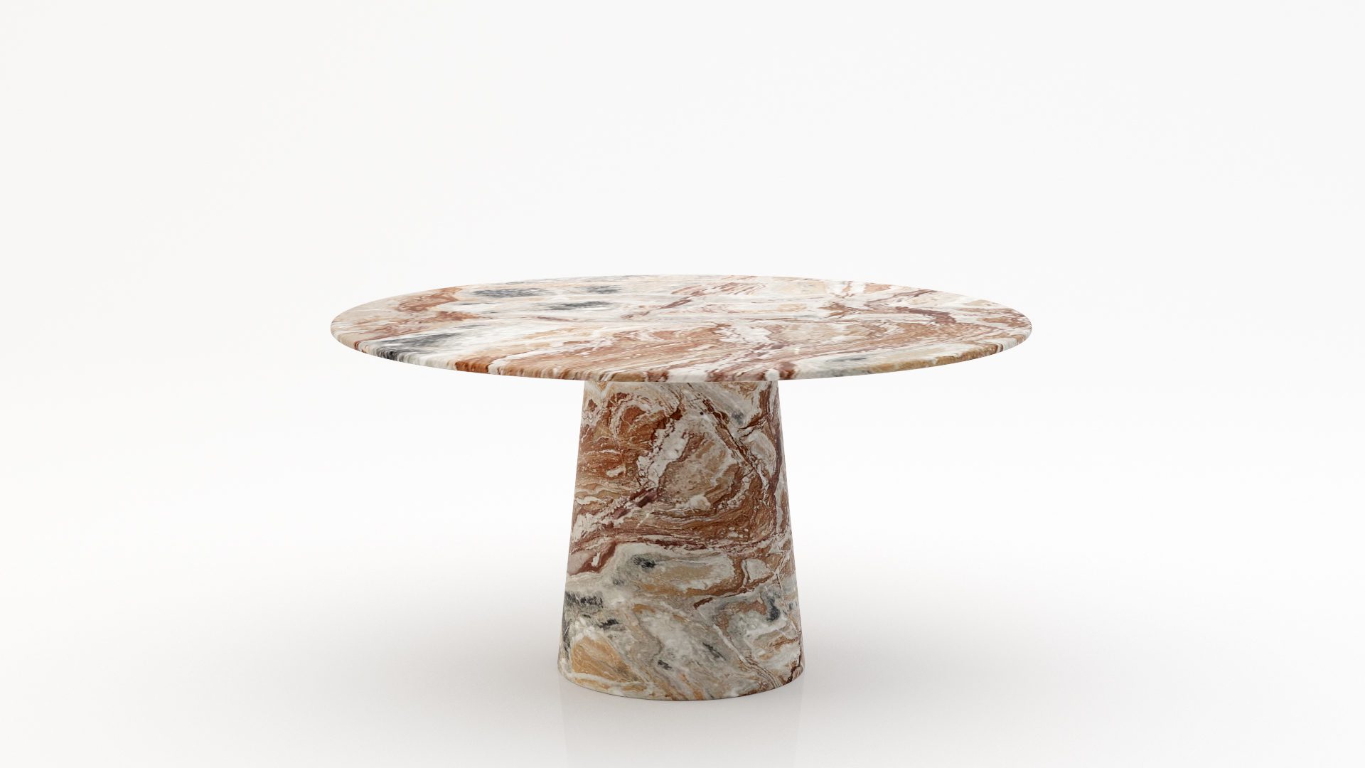 Ronde marmeren eettafel Gelato marmo - Arabescato Orobico Rosso - 170cm