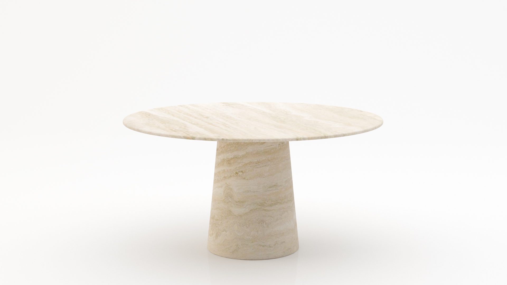 Ronde marmeren eettafel Gelato marmo - Travertino Chiaro - 170cm