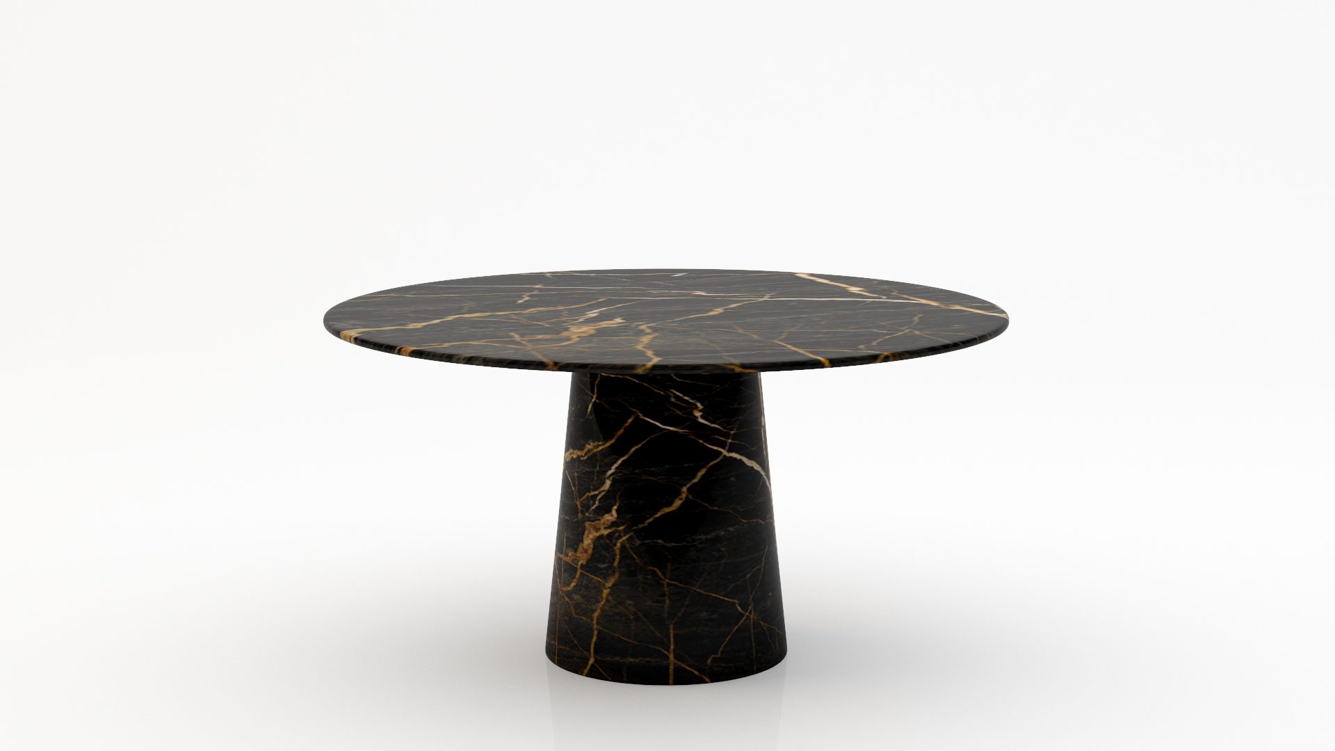 Ronde marmeren eettafel Gelato marmo - Nero saint port laurent - 170cm