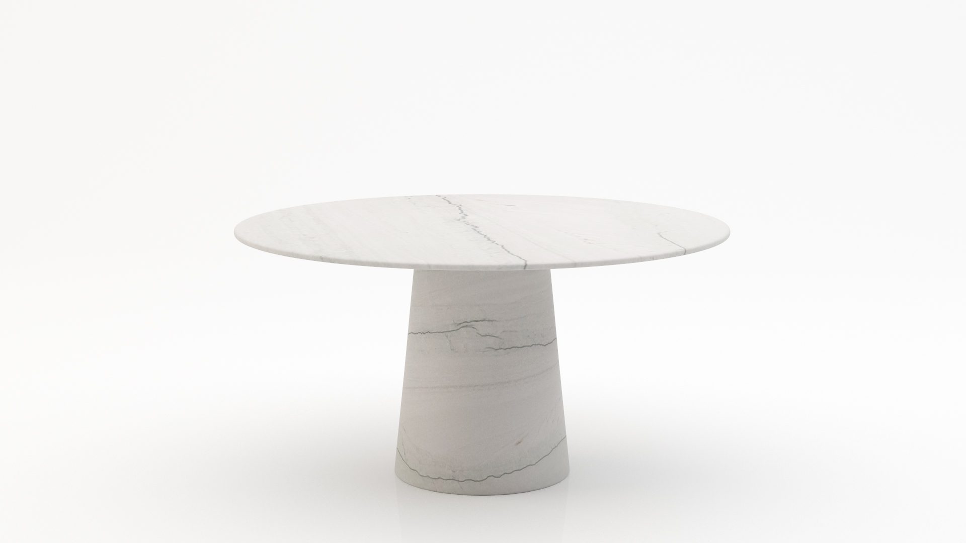 Ronde marmeren eettafel Gelato marmo - Mont Blanc Quartzite - 170cm