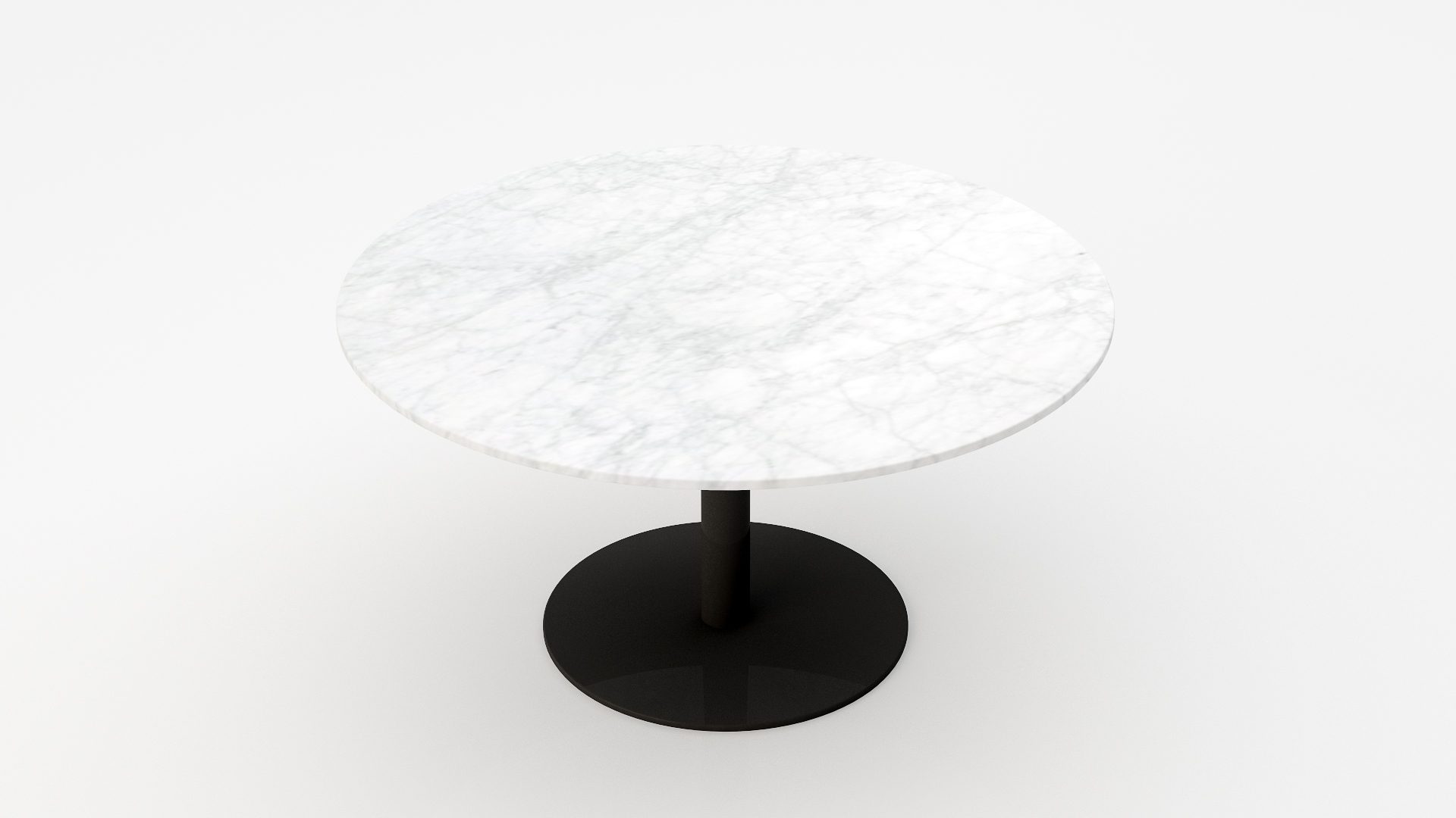 Ronde marmeren eettafel Tubo - Bianco Carrara CD CHIARO - Afbeelding 2