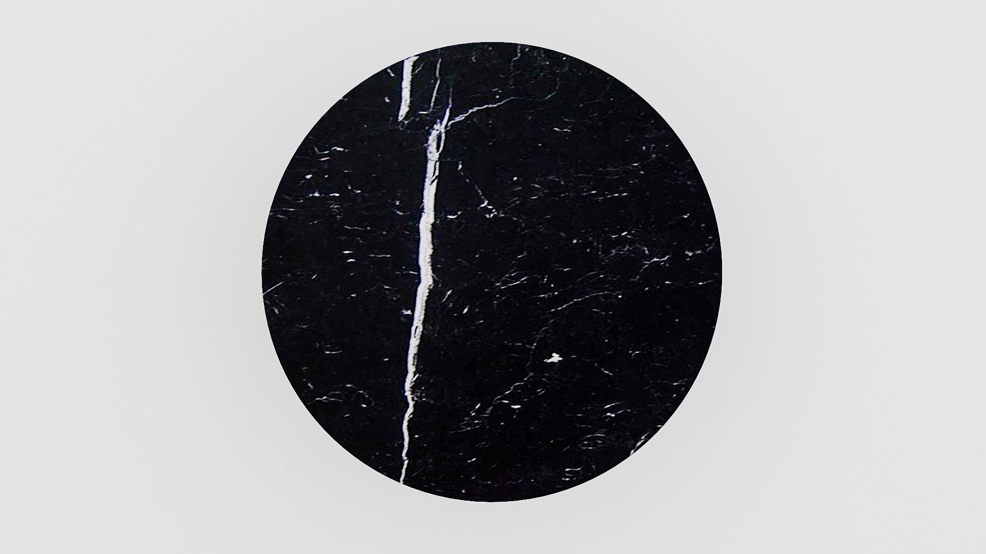 Ronde marmeren eettafel Tubo - Nero Marquina - Afbeelding 3