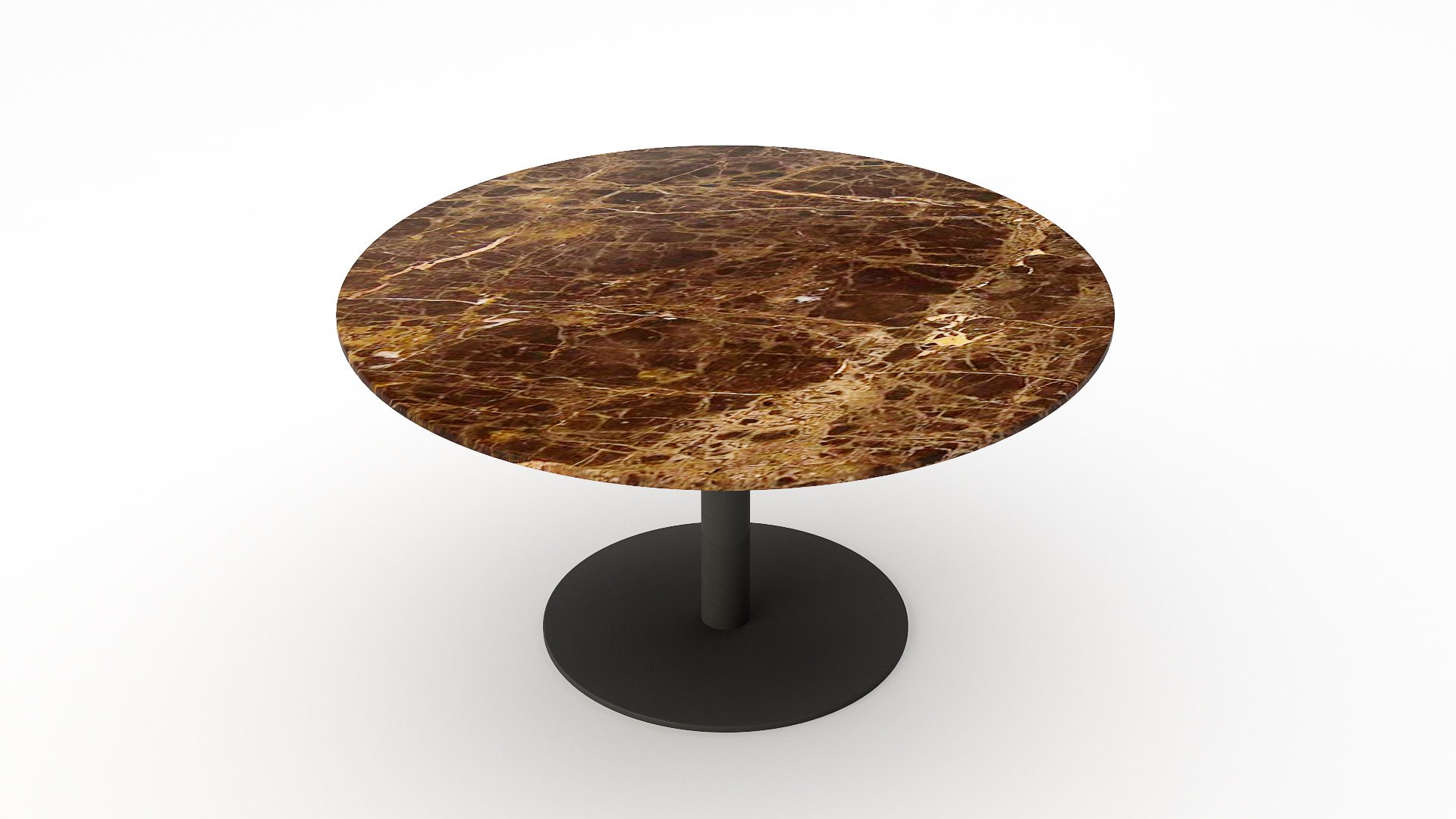 Ronde marmeren eettafel Tubo - Emperador dark - Afbeelding 2