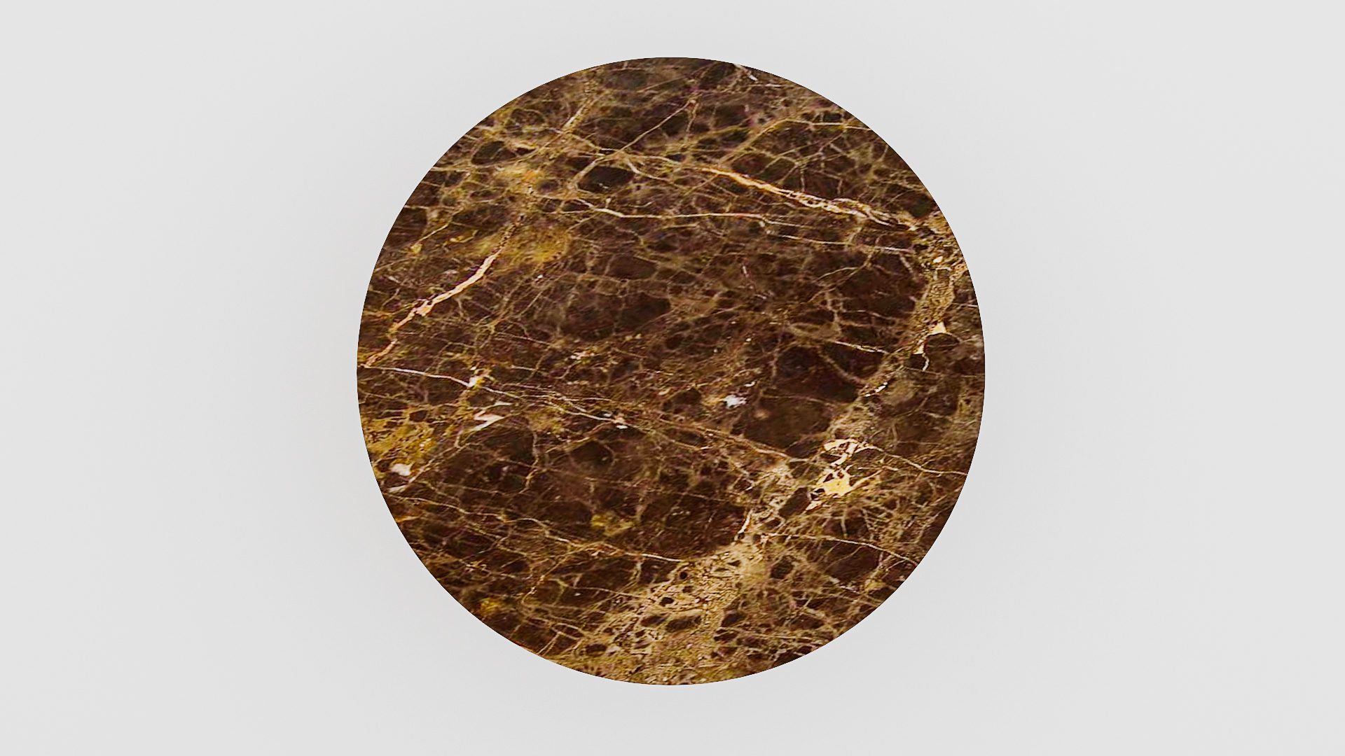 Ronde marmeren eettafel Tubo - Emperador dark - Afbeelding 3