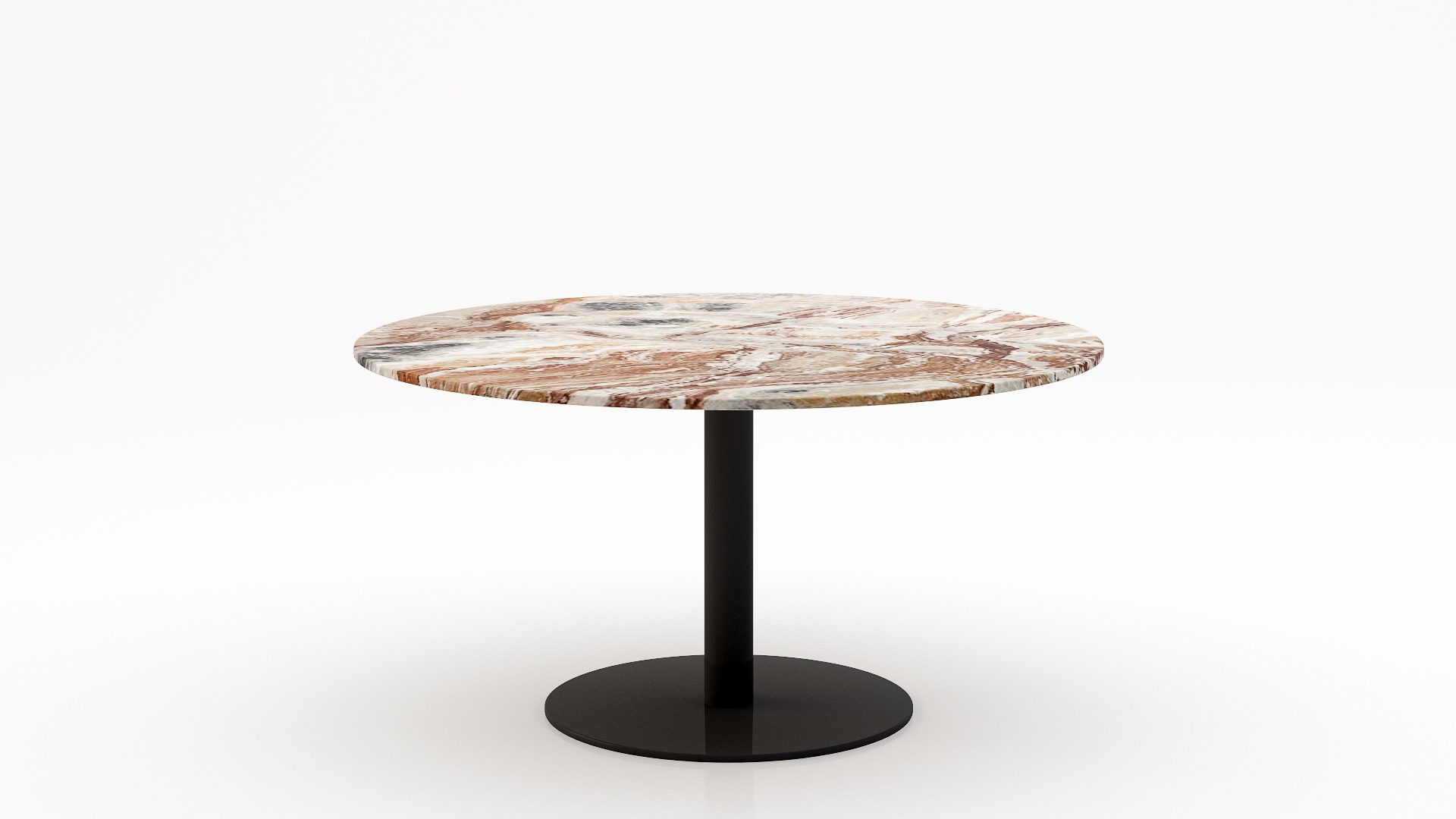 Ronde marmeren eettafel Tubo - Arabescato Orobico Rosso - 170cm