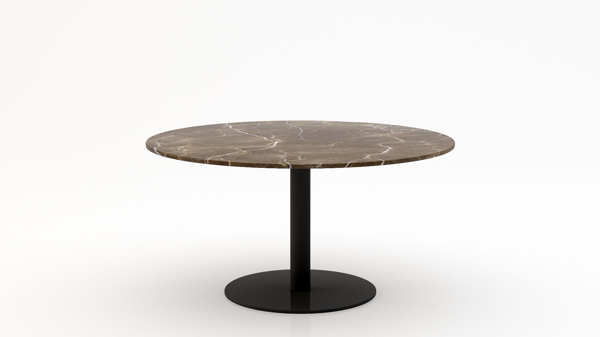 Ronde marmeren eettafel Tubo - Royal Brown - 170cm